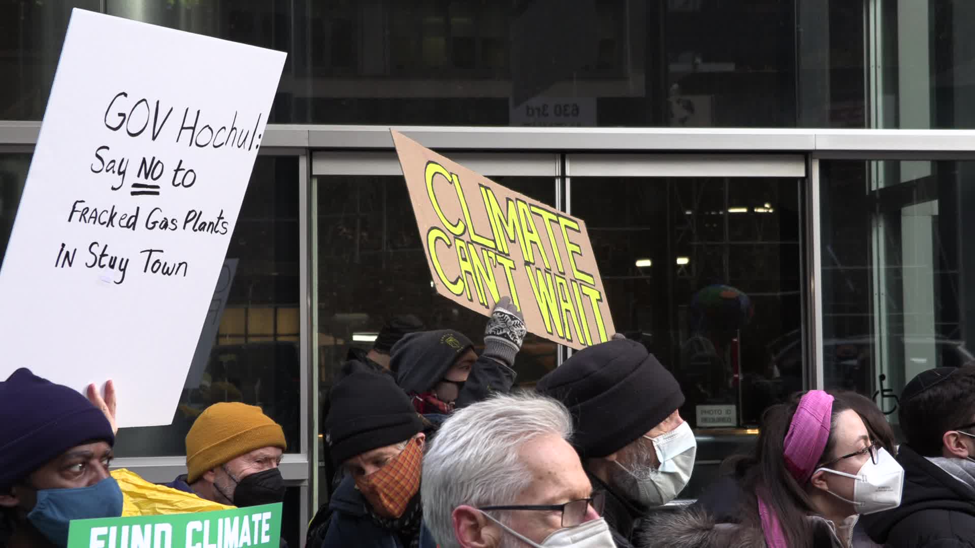 NYC: Climate activists rally in front of Governor Kathy Hochul's office