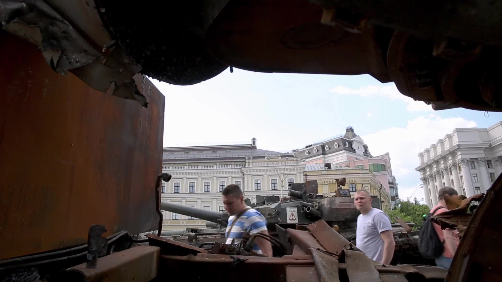An Exhibition of Burned Russian Army Vehicles in Kyiv
