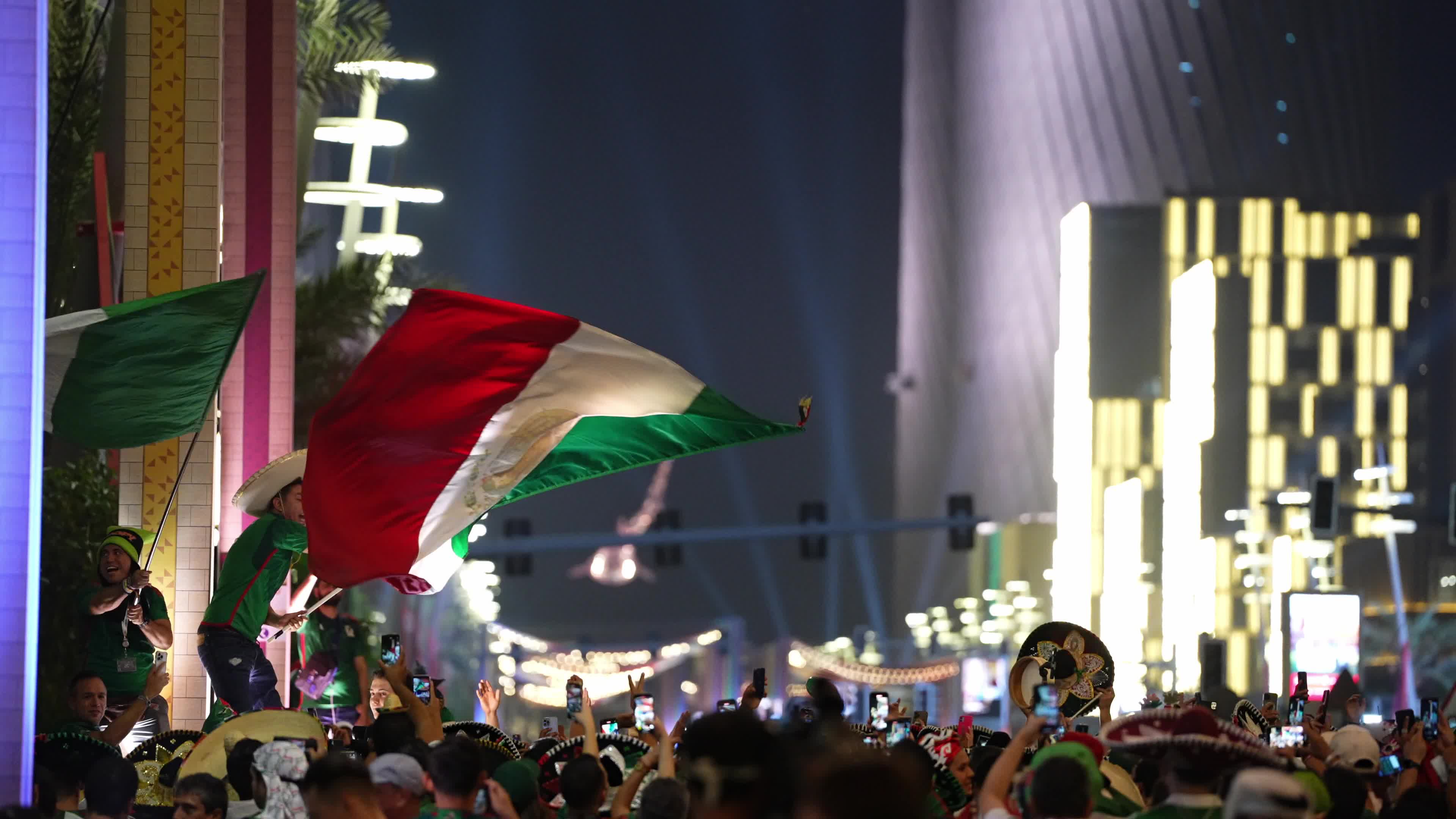 Fans arrive at Lusail Stadium For The FIFA World Cup Match Between Argentina v Mexico