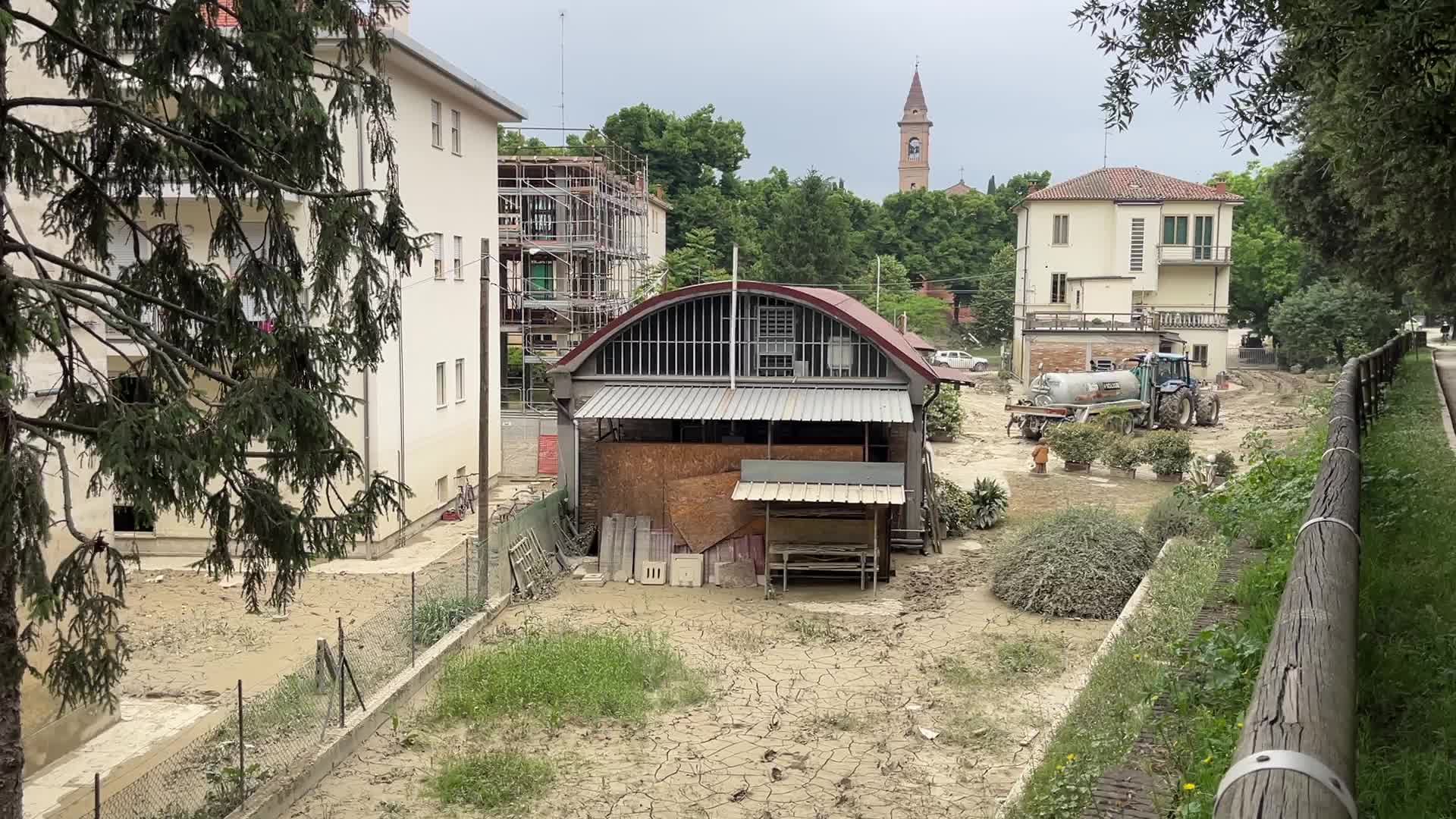 The flood damage in Faenza in Emilia Romagna