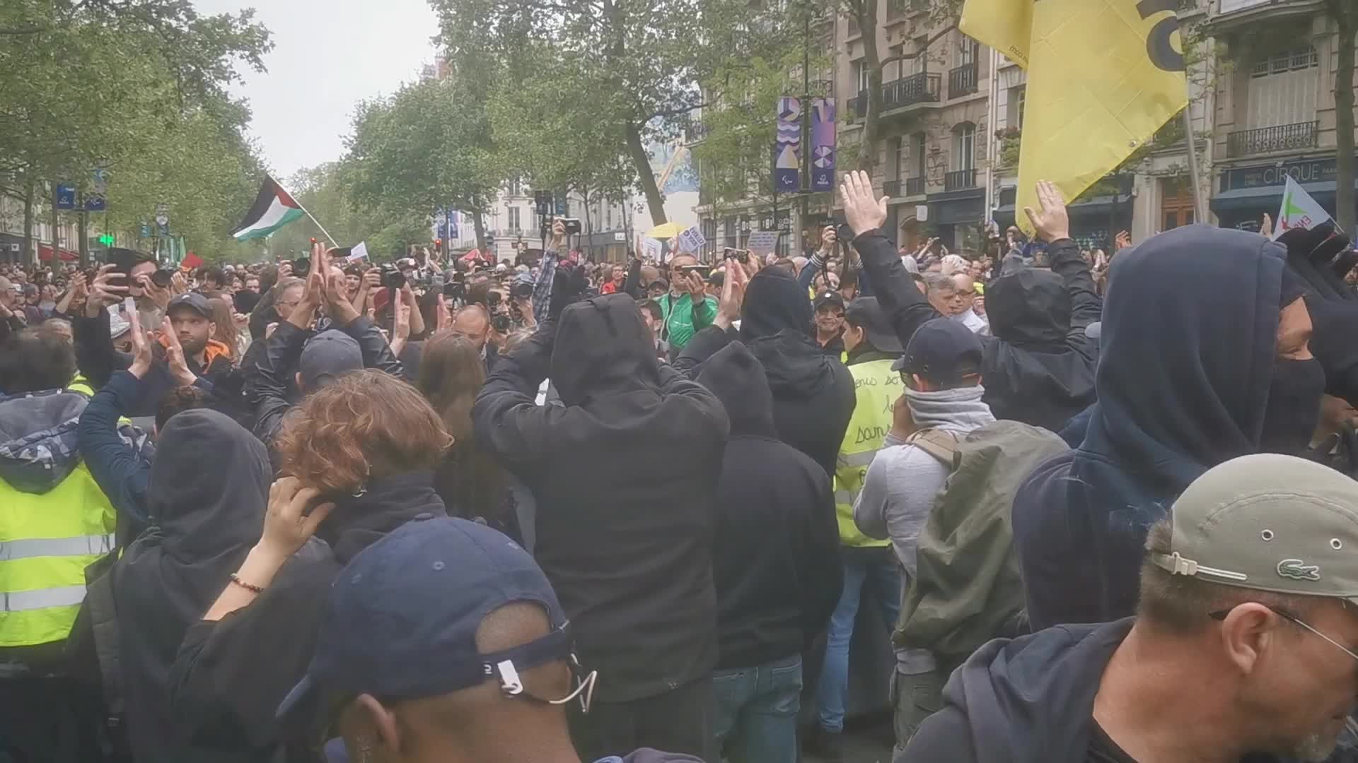 May Day Demonstration Amid Clashes With Riot Police In Paris, France