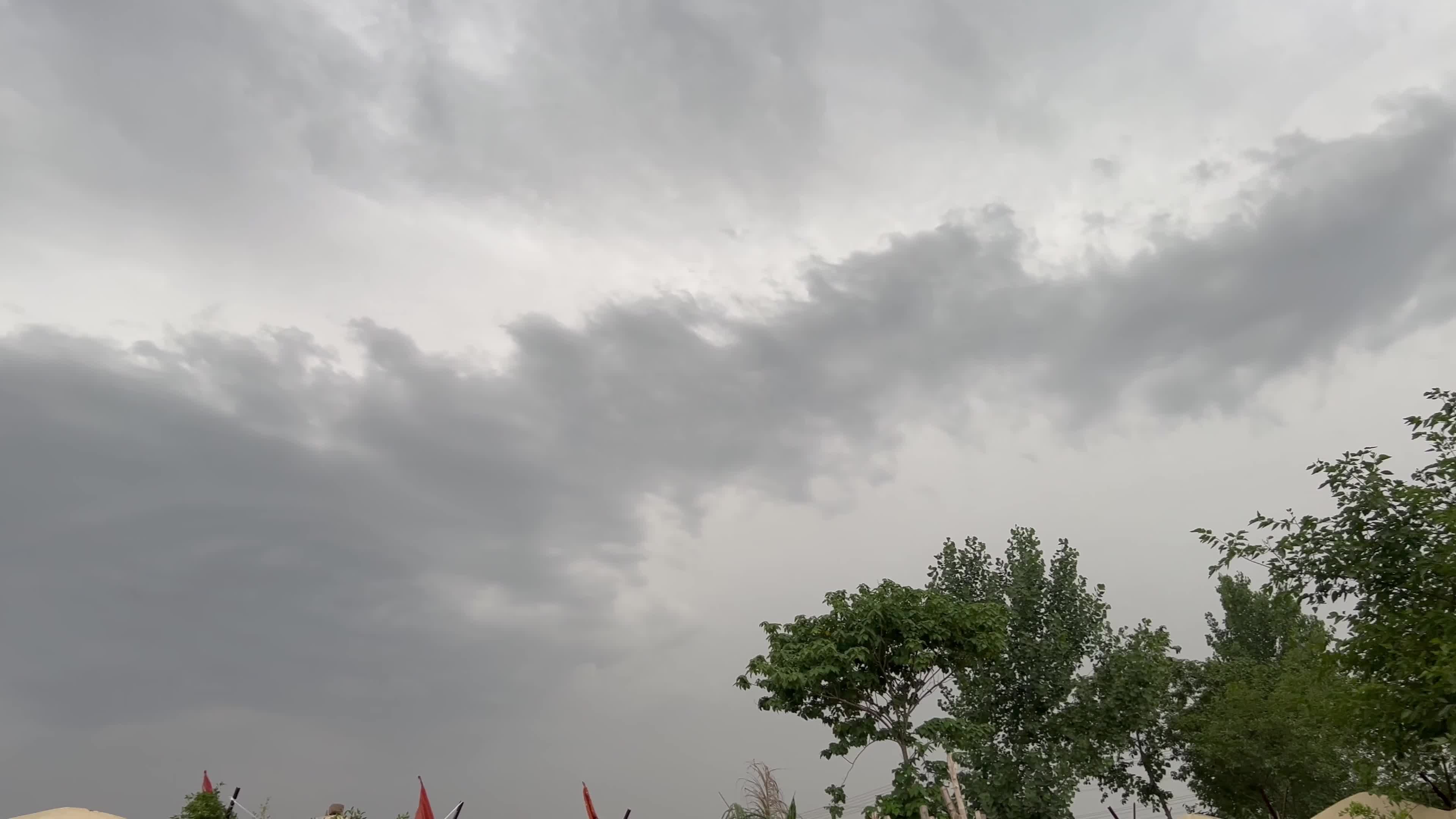 Rain Clouds Form at Dusk in Peshawar