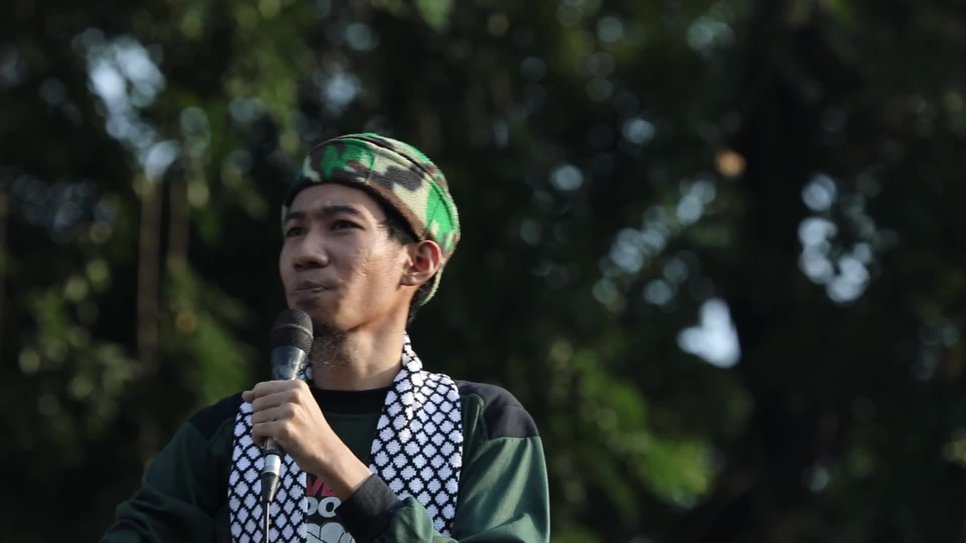 Pro Palestine rally in Indonesia