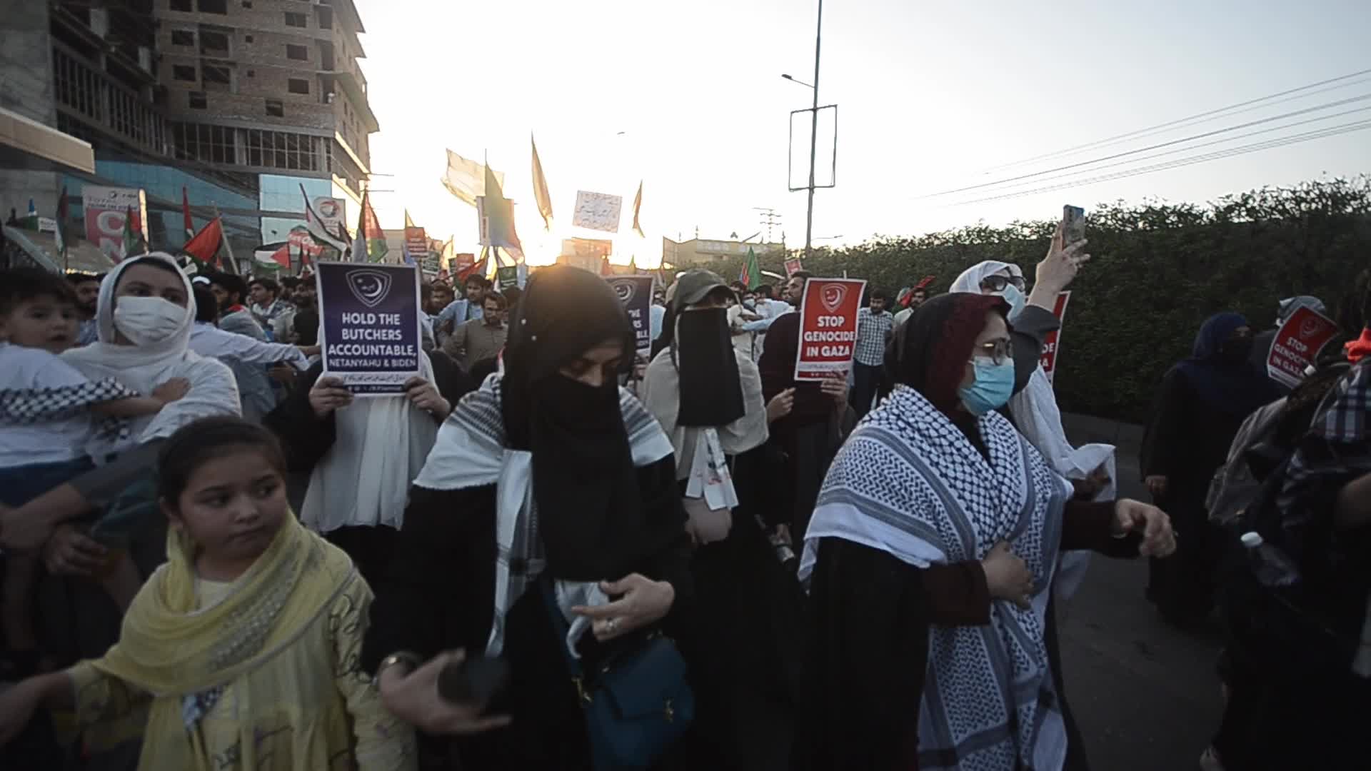 Pakistan's Jamaat-e-Islami party student wing rally in solidarity with the Palestinian people, in Peshawar 
