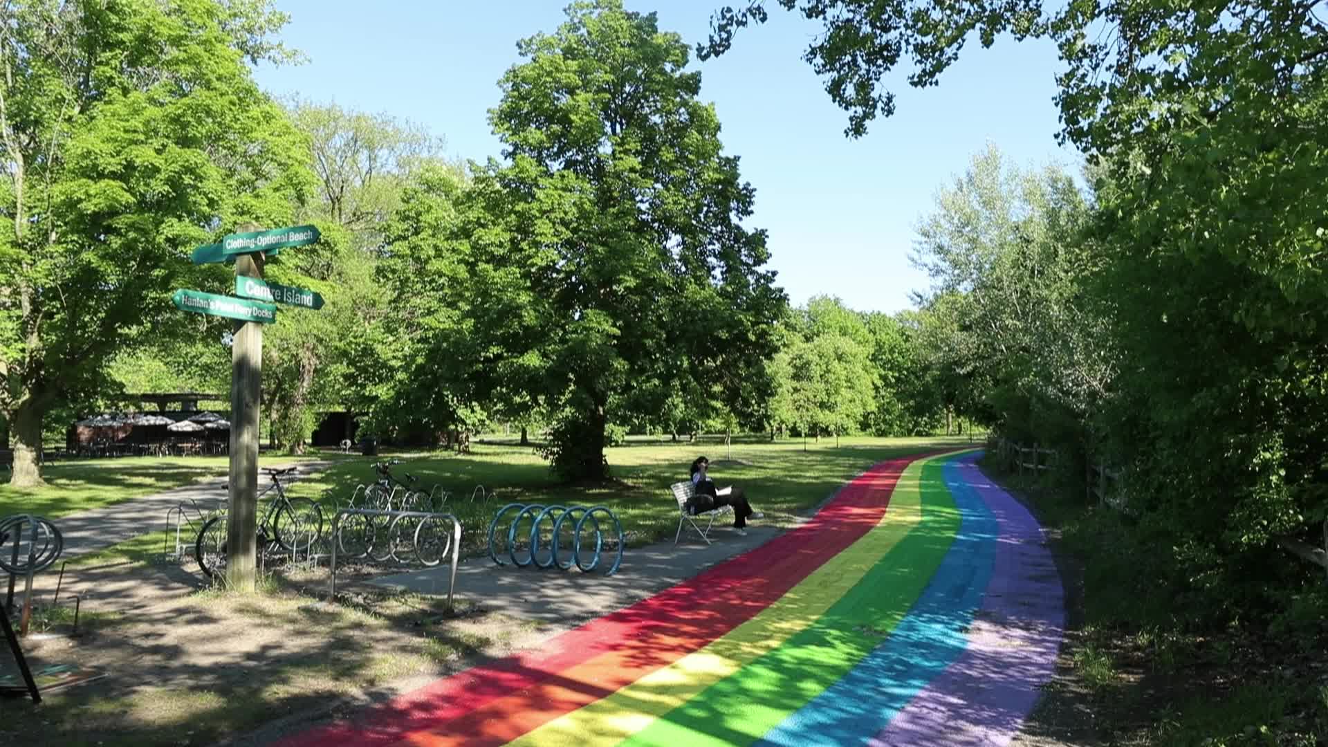 World's Longest Rainbow road in Toronto, Canada