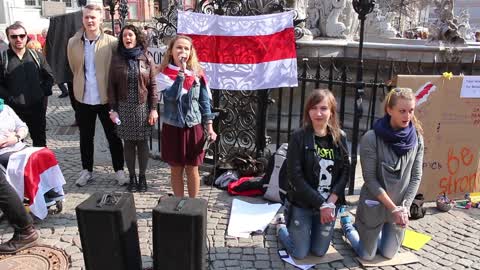 Belarussian opposition Protest in Gdansk