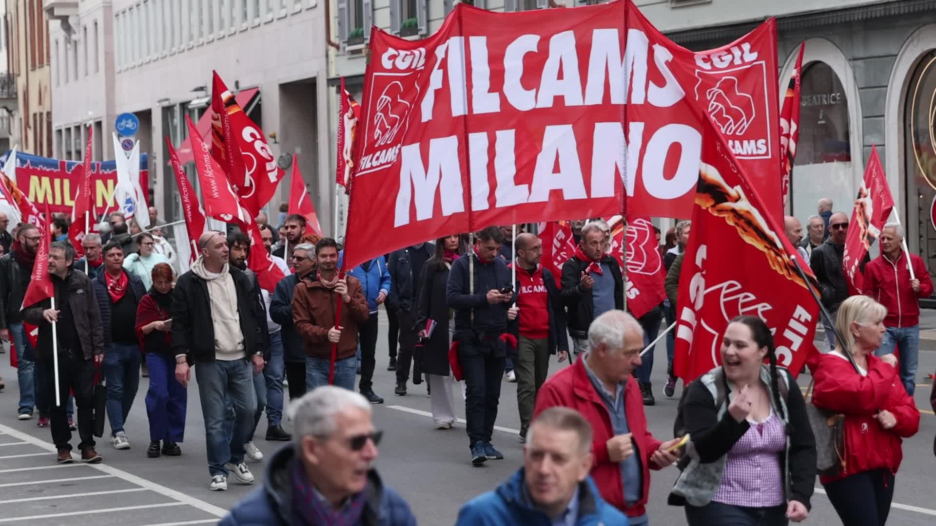 Primo Maggio 2024 demonstration in Milan