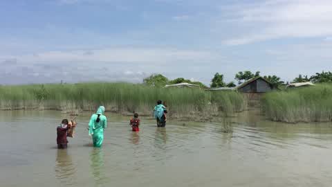 Flood in Gaibandha, Bangladesh