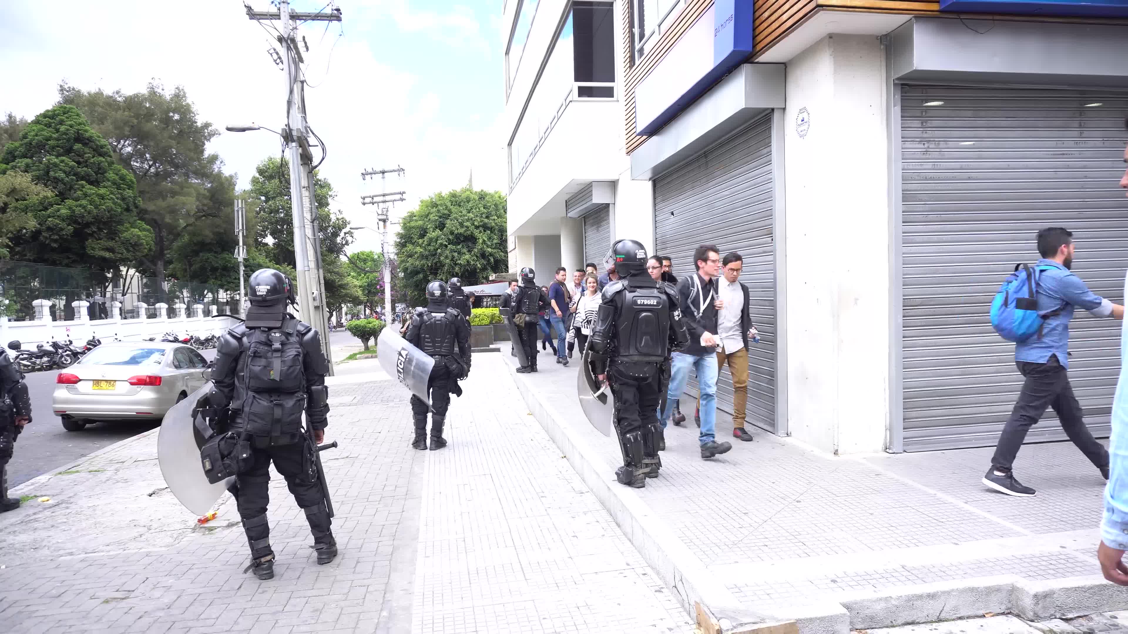 Riots in the Pedagogical University in Bogota