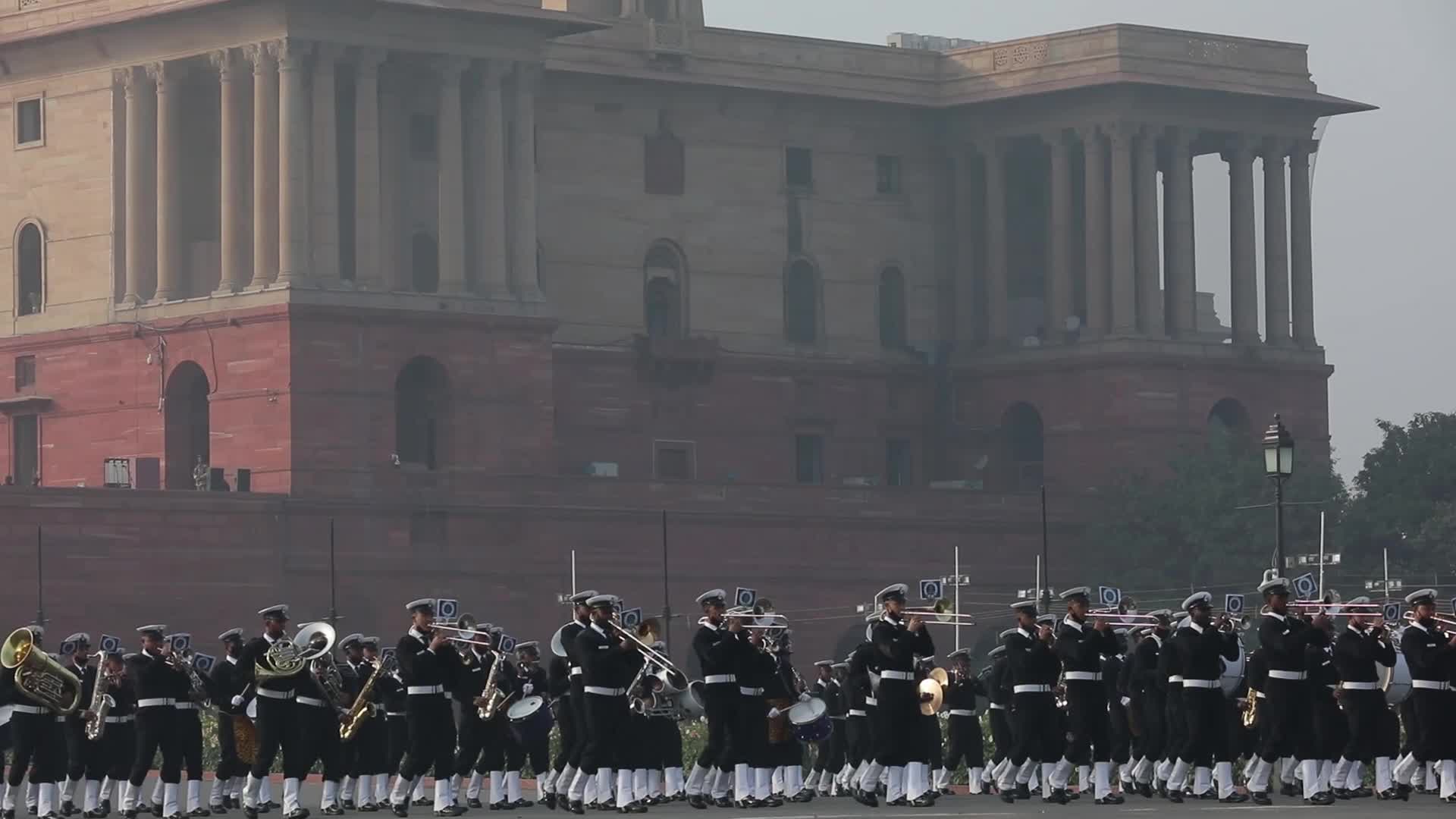 Rehearsals For Beating Retreat Ceremony For Republic Day 2022