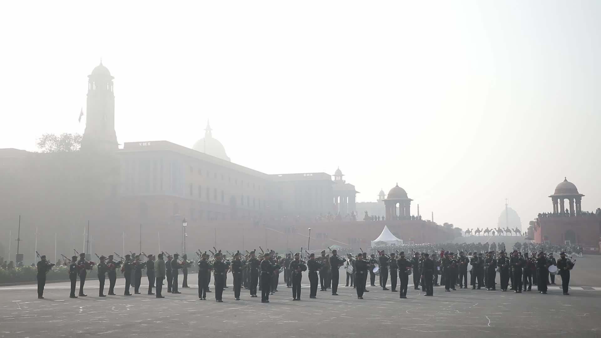 Rehearsals For Beating Retreat Ceremony For Republic Day 2022