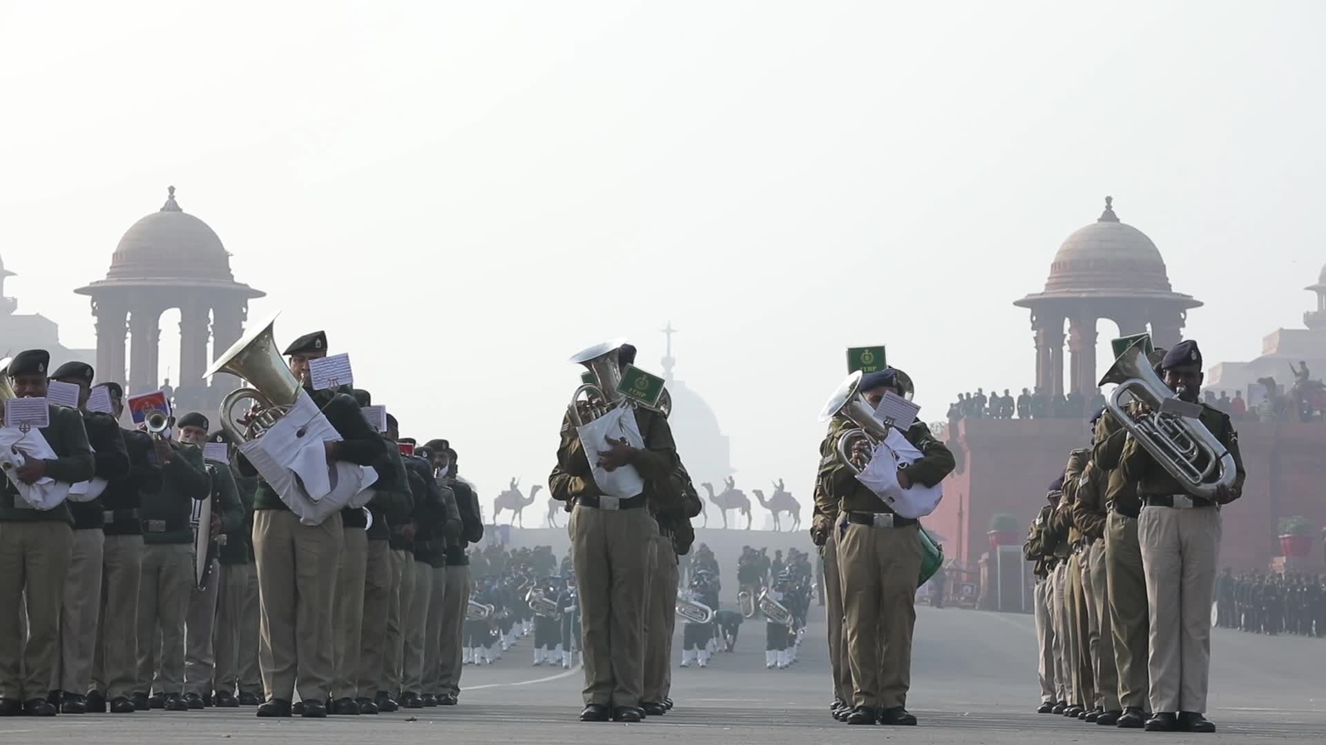 Rehearsals For Beating Retreat Ceremony For Republic Day 2022