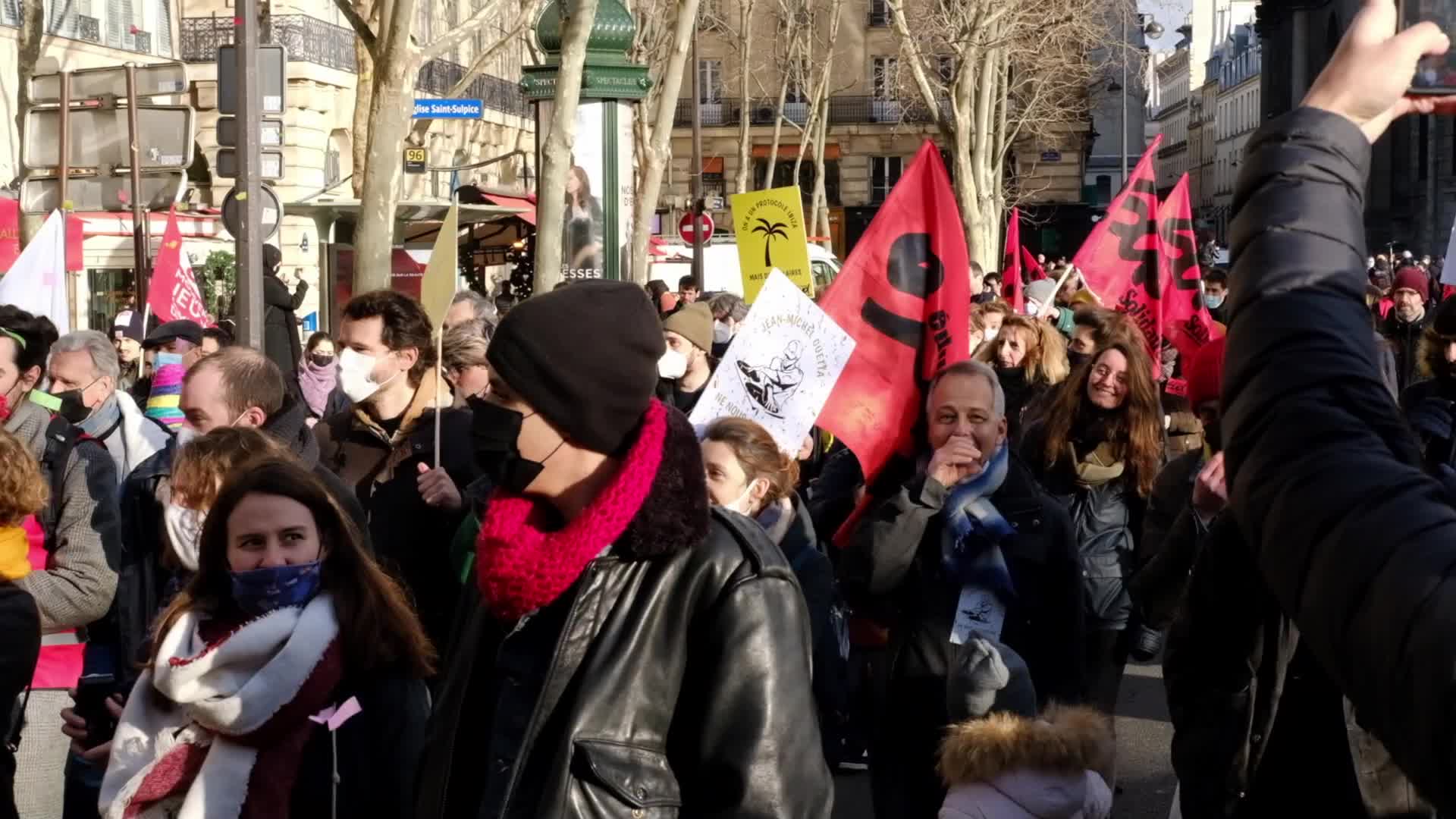Teacher protest in Paris