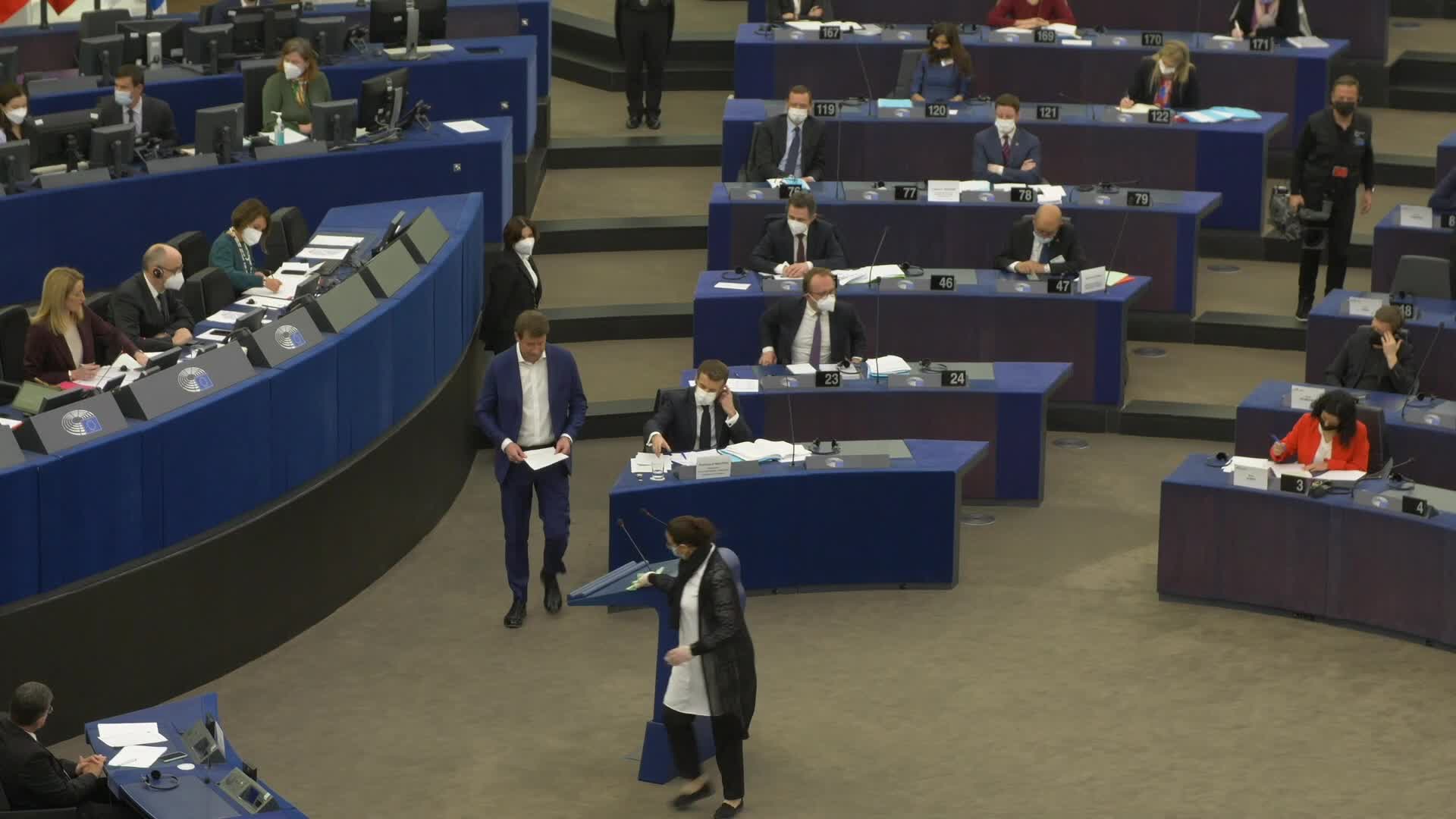 Yannick Jadont at the European Parliament in Strasbourg