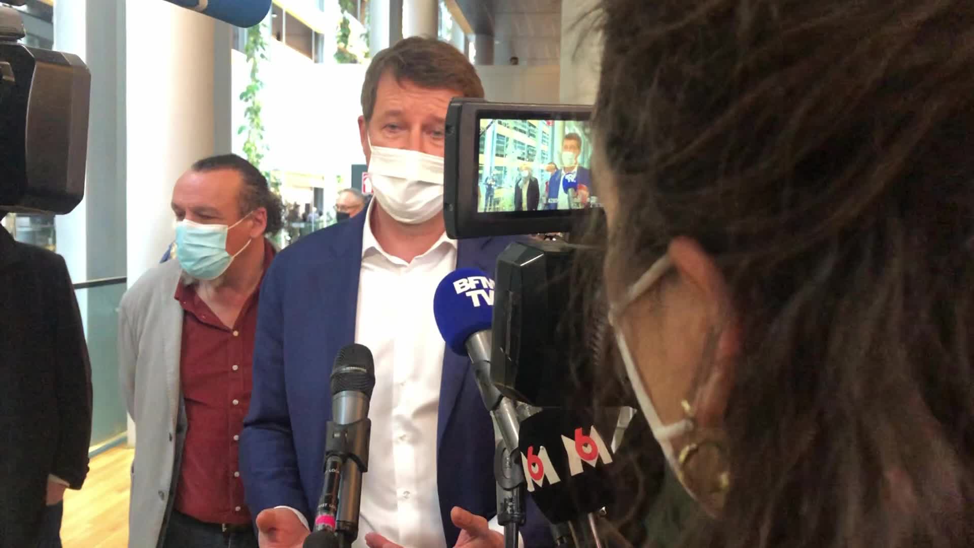 Yannick Jadot at the European Parliament in Strasbourg 
