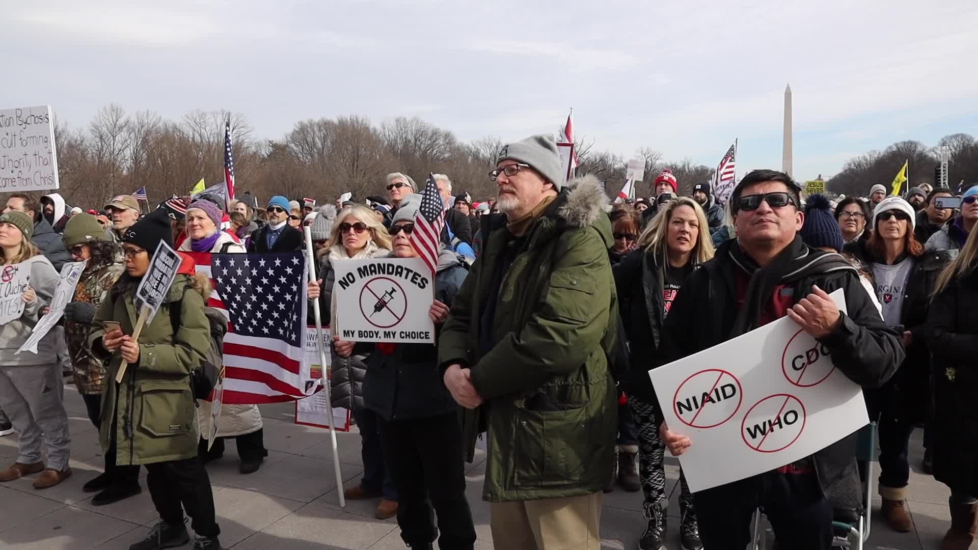 Anti-vaccine mandate rally in Washington, D.C.