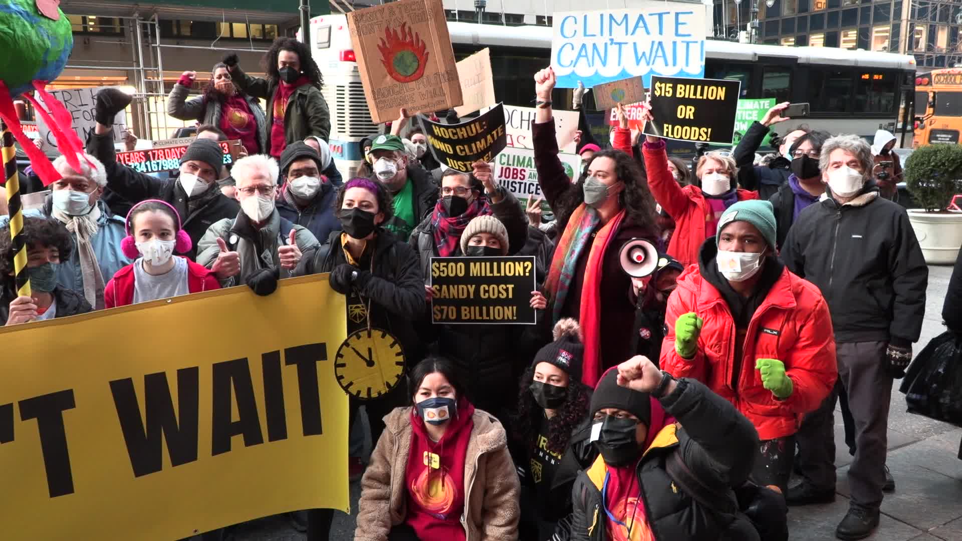 NYC: Climate activists rally in front of Governor Kathy Hochul's office