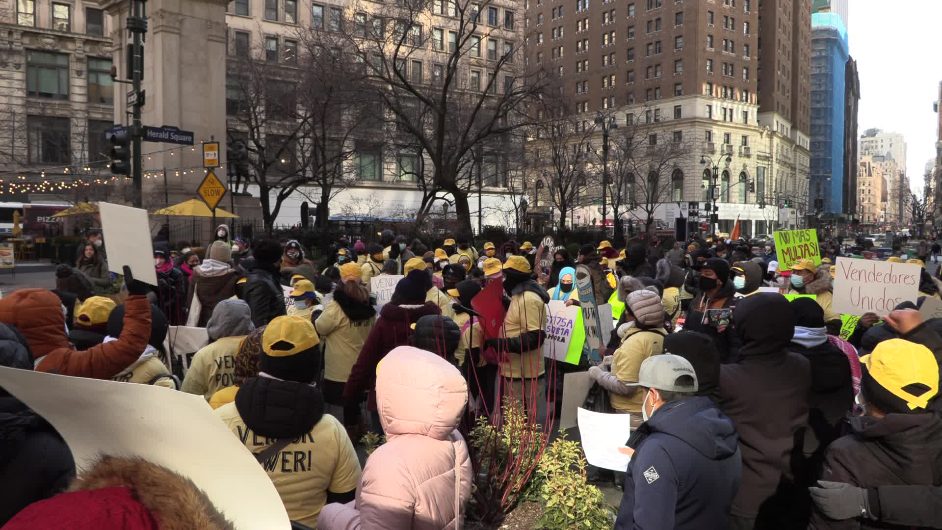 NYC: Street Vendor march calling for right to participate in formal economy, against fines