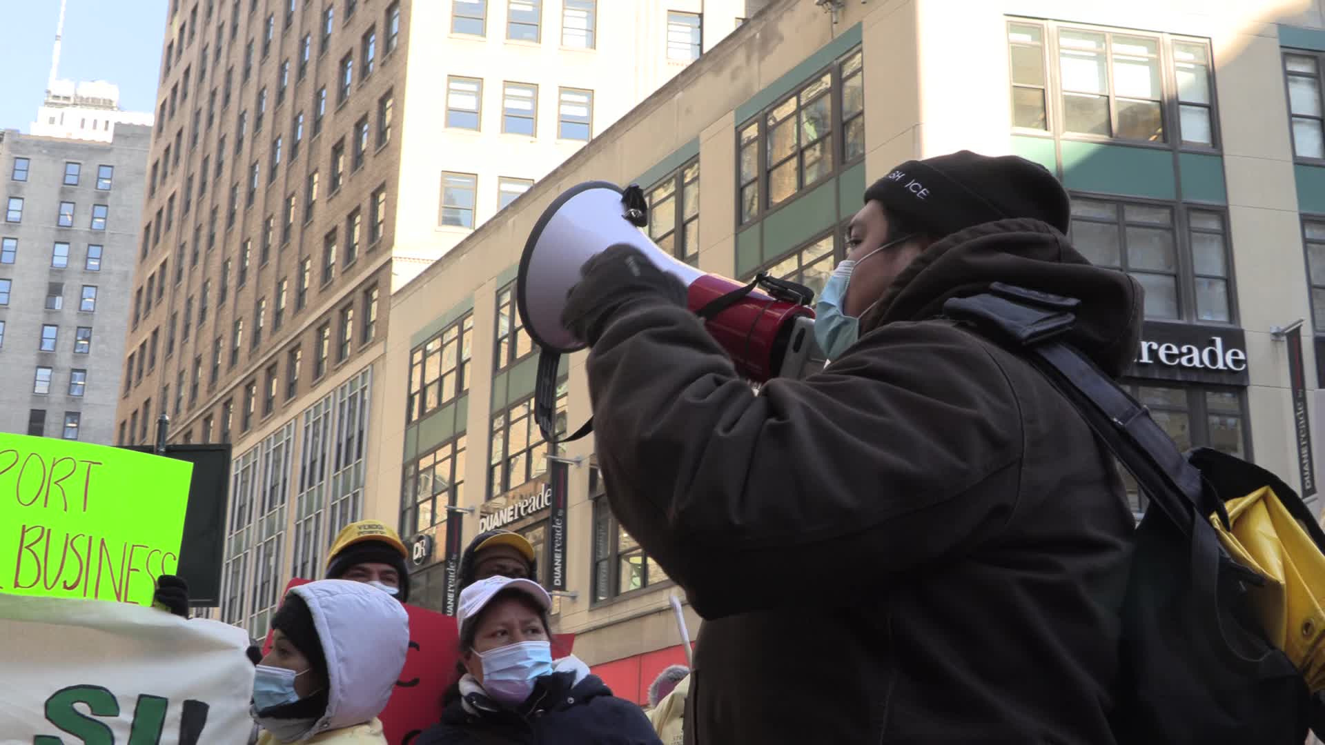 NYC: Street Vendor march calling for right to participate in formal economy, against fines