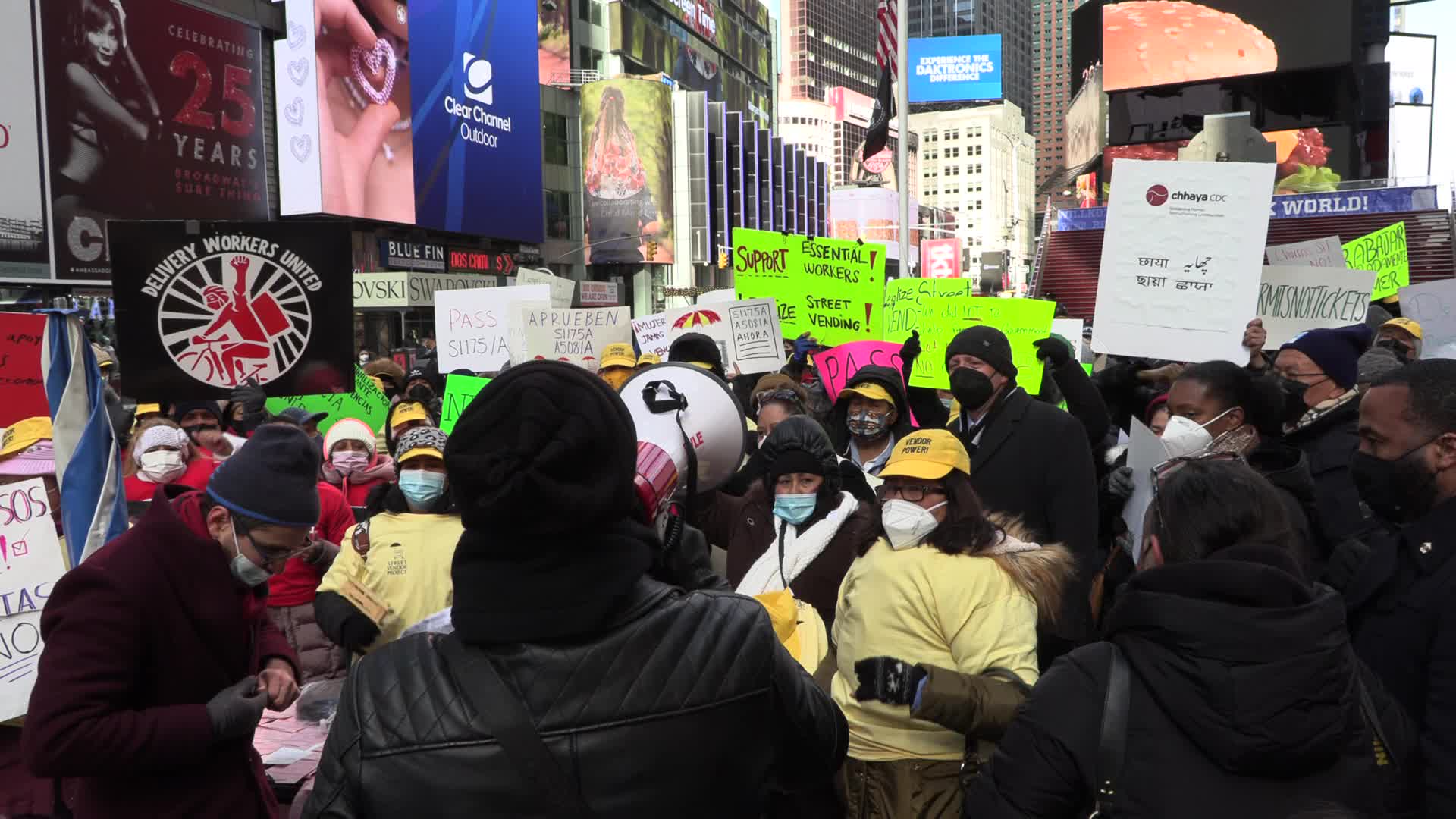 NYC: Street Vendor march calling for right to participate in formal economy, against fines