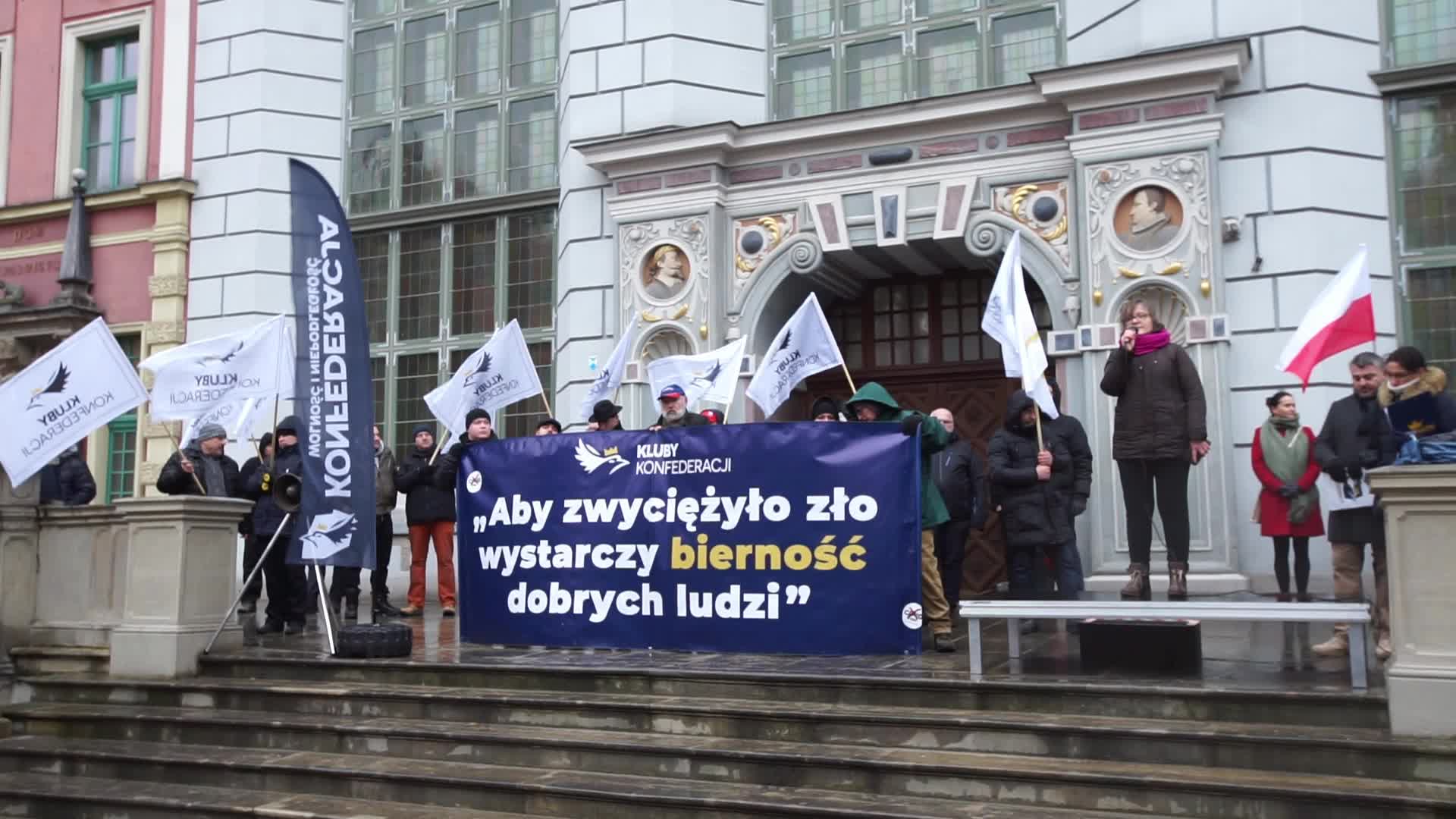 Stop Sanitary Segregation Rally In Gdansk, Poland