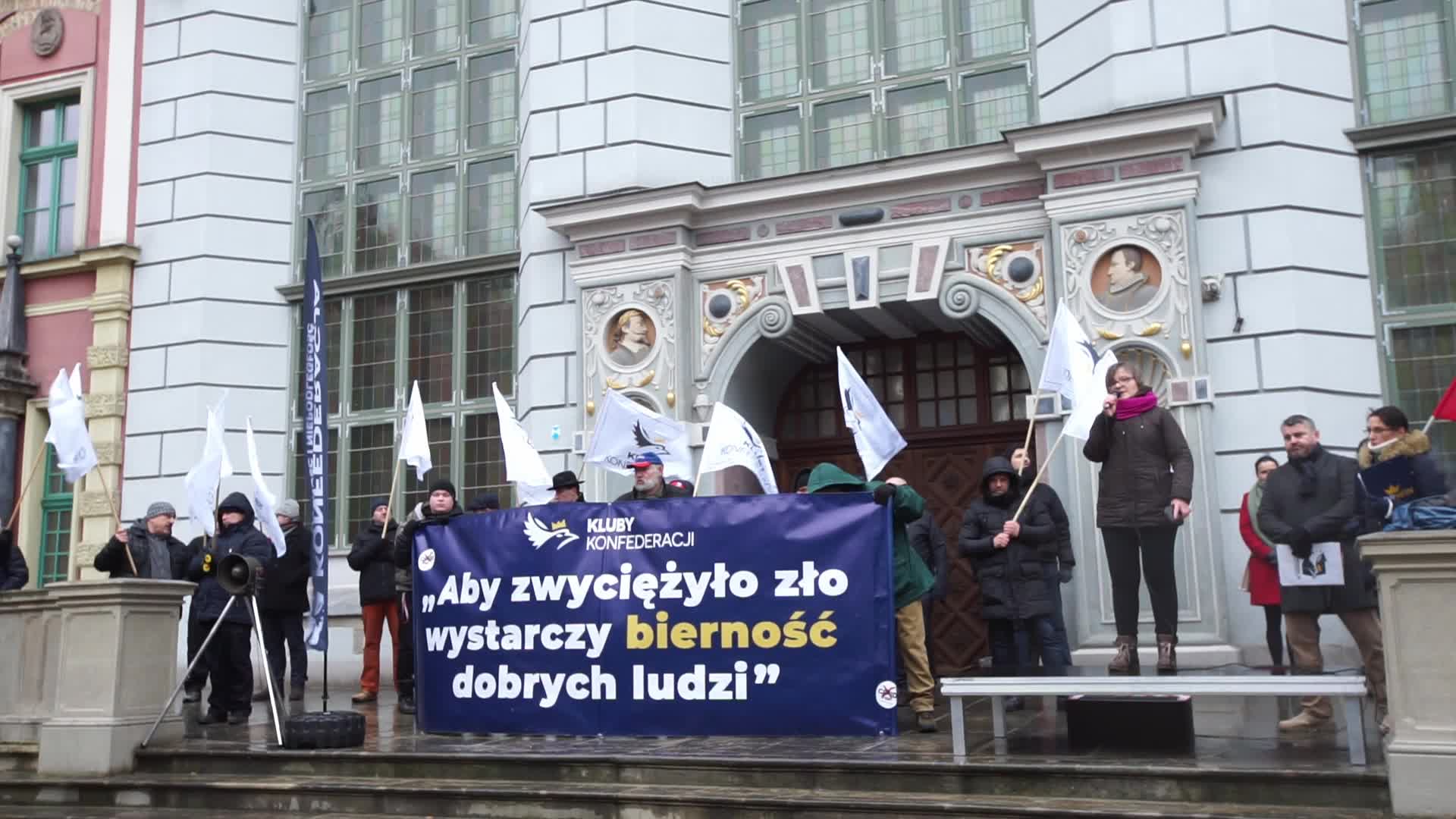Stop Sanitary Segregation Rally In Gdansk, Poland