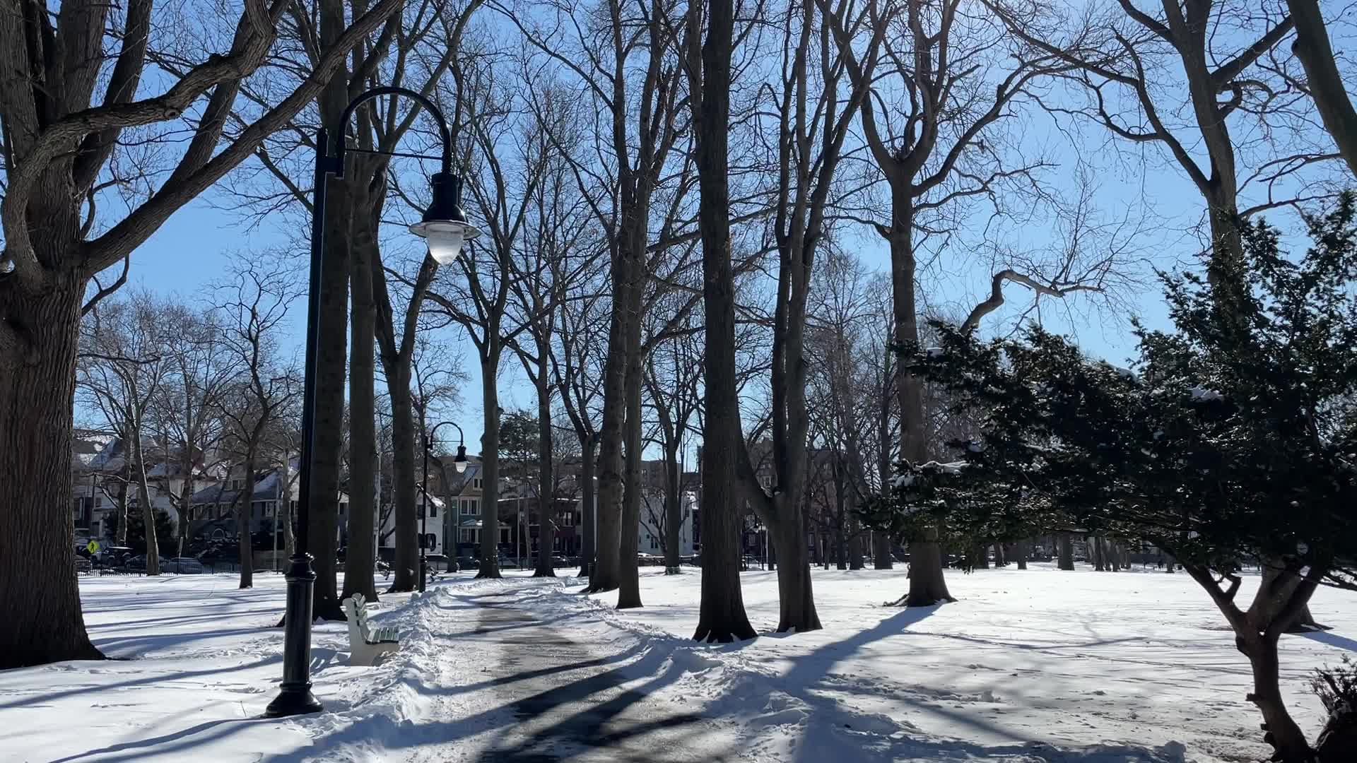 NJ: Snow in Jersey City Lincoln Park