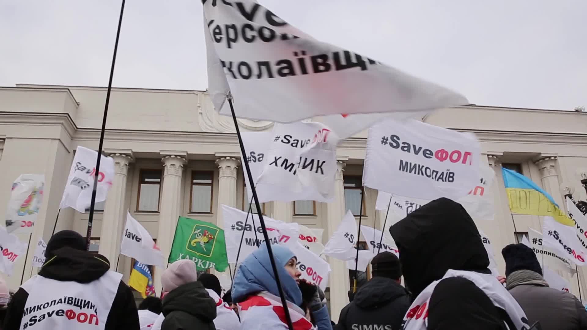 Ukrainian protest in Kiev as conflict tension stay high