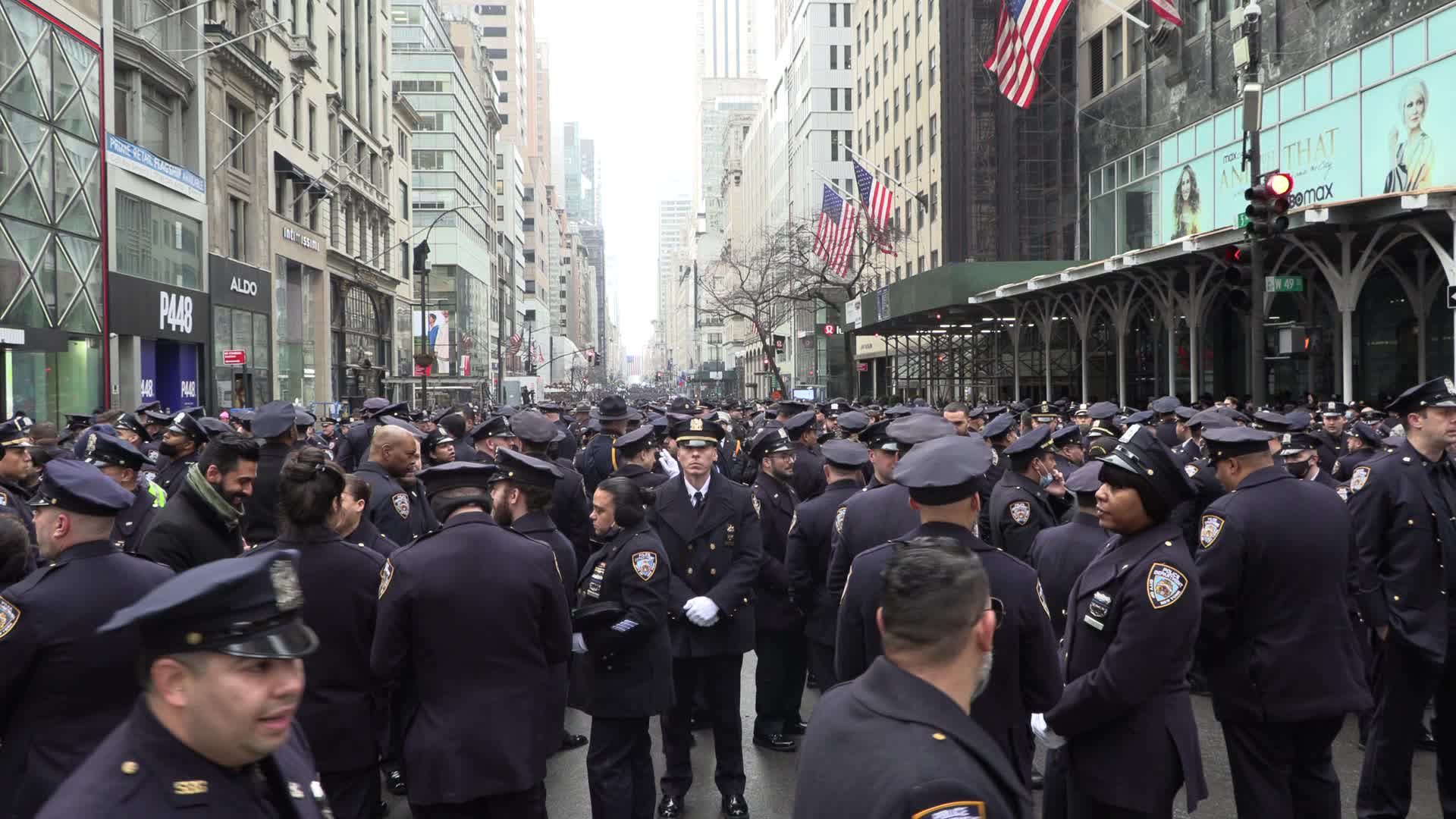 NYC: Funeral NYPD Wilbert Mora