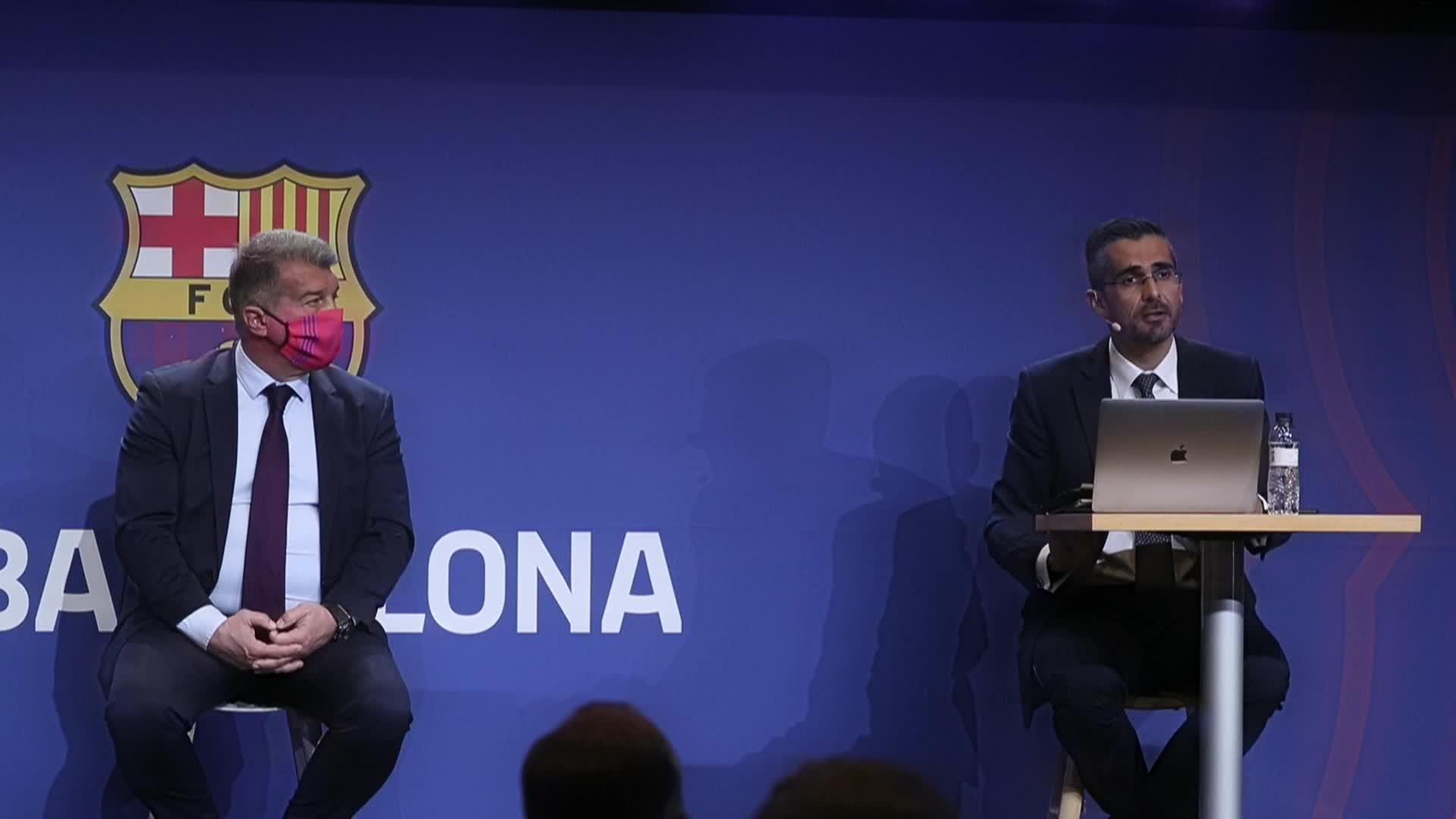 Forensic presentation by Joan Laporta on the management of the previous president
