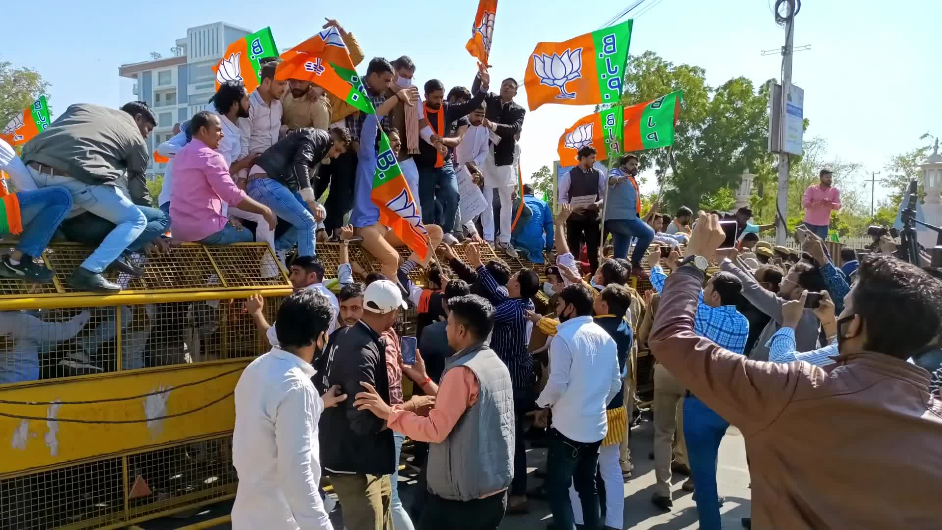 BJP Protest in Jaipur 