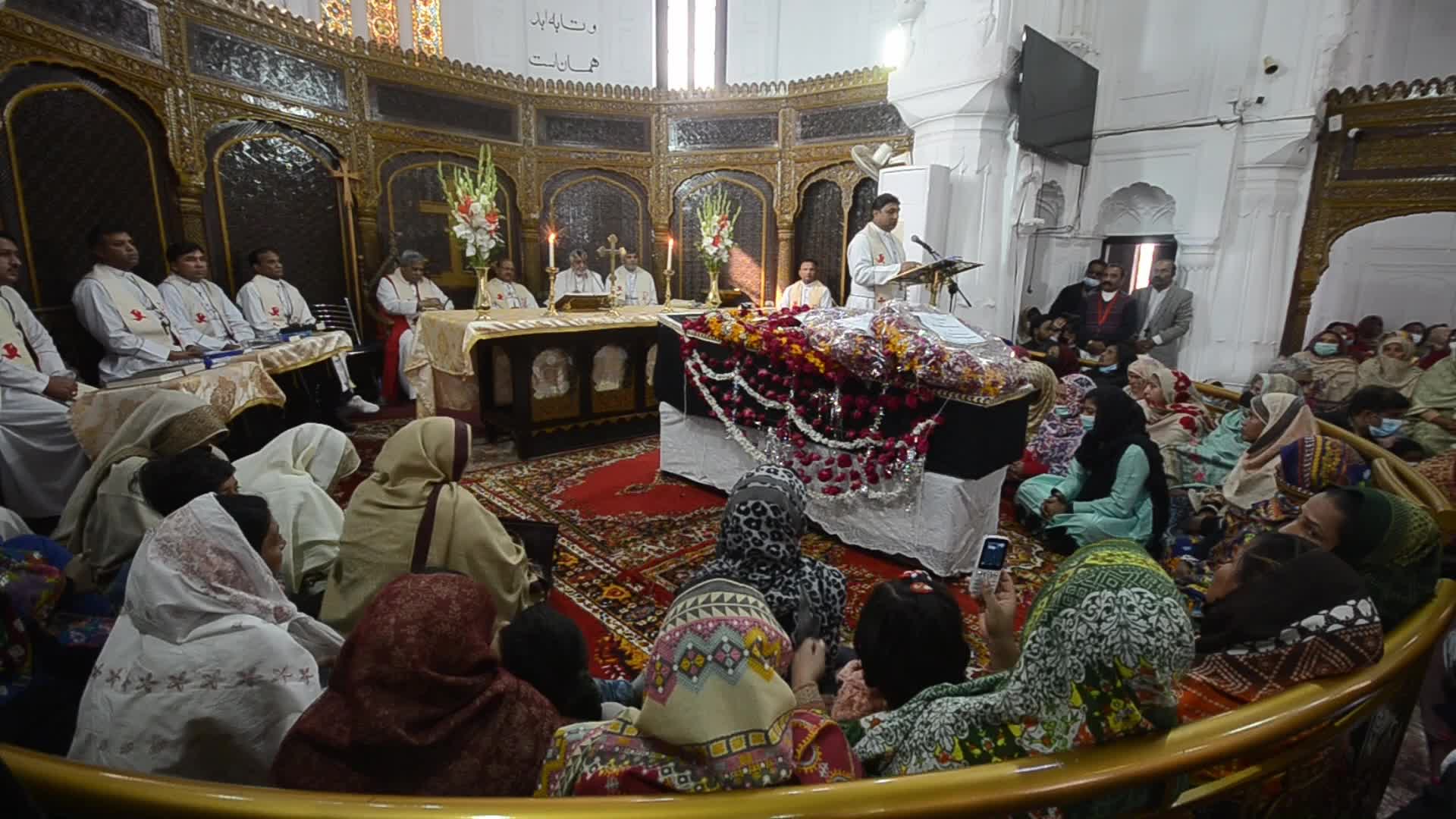 Christian priest was gunned down when driving back home after Sunday prayers in Peshawar