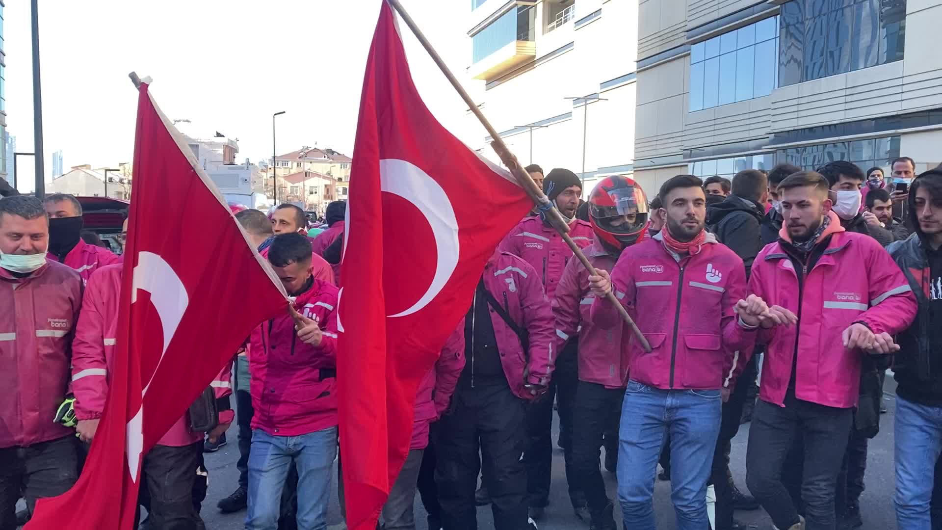 Courier Workers On Strike In Istanbul