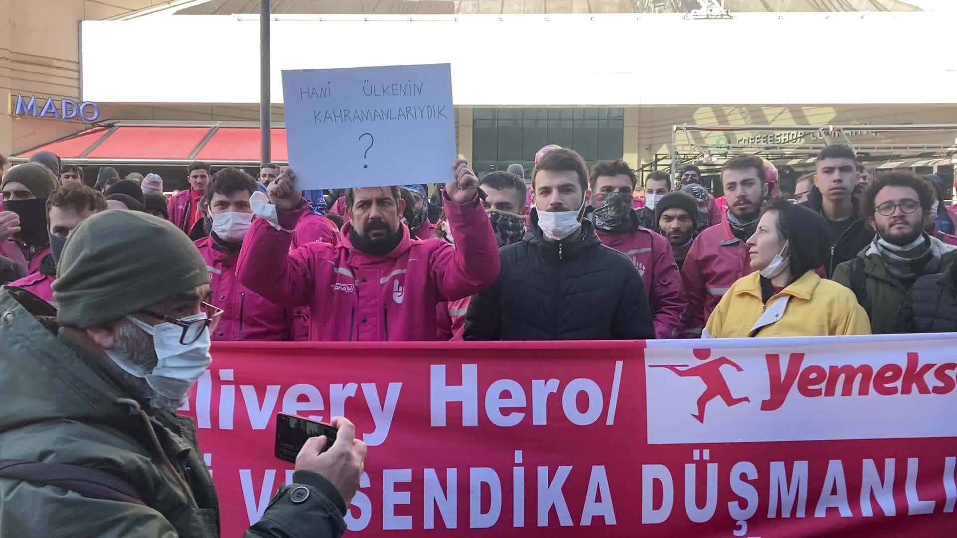 Courier Workers On Strike In Istanbul