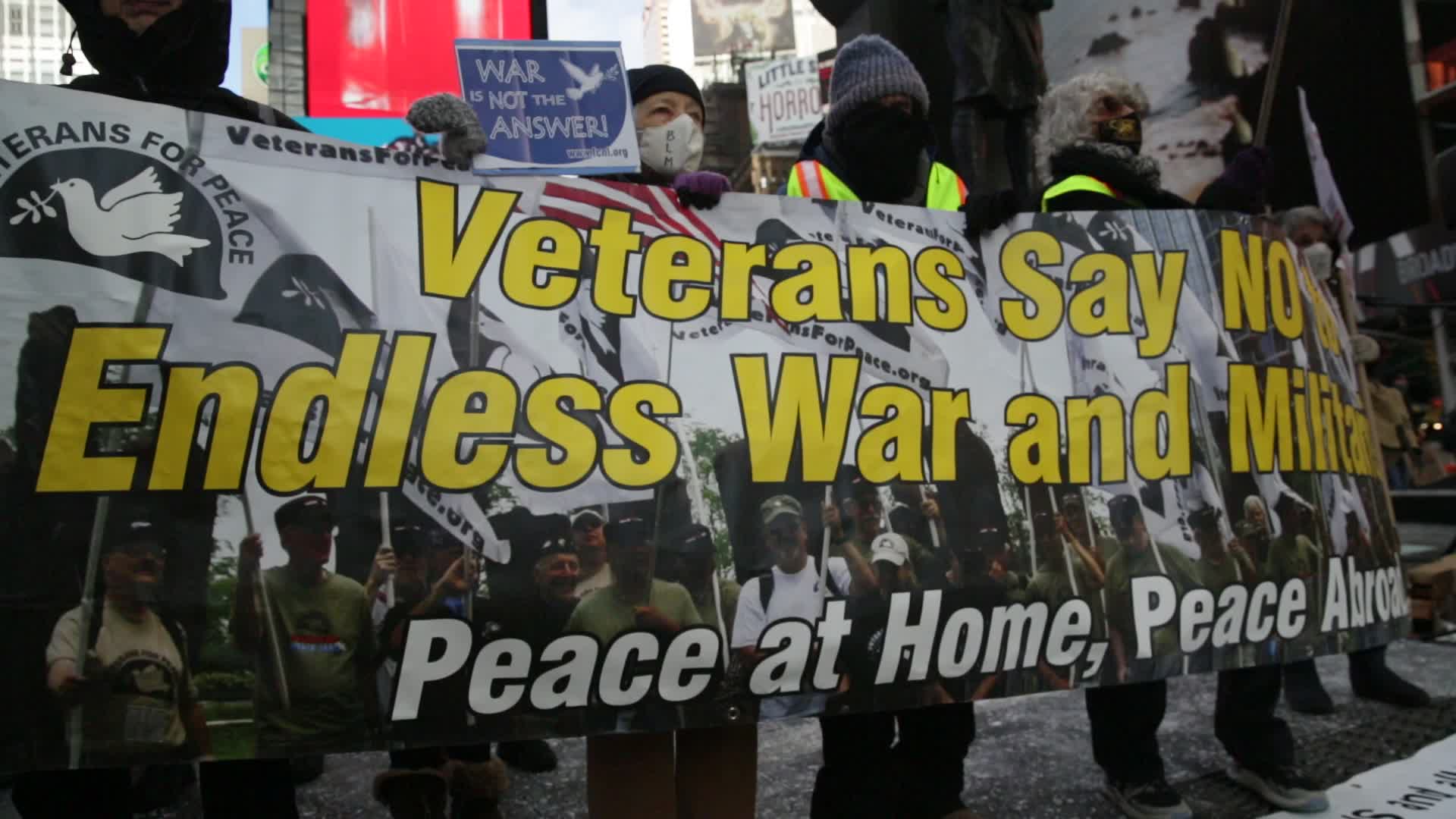 NYC: Code-Pink joins Anti-War Activists Protesting War with Russia in Ukraine