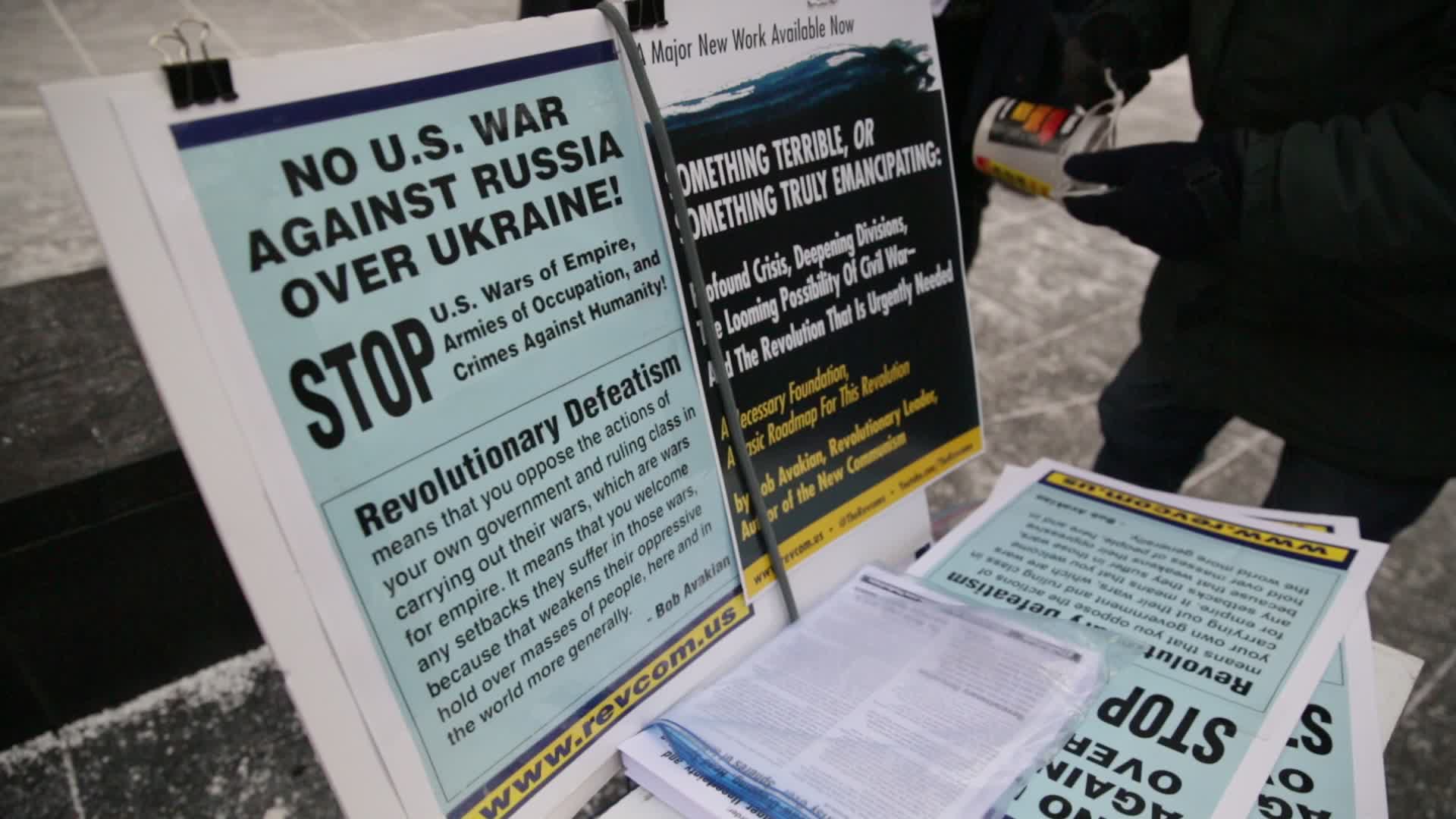 NYC: Code-Pink joins Anti-War Activists Protesting War with Russia in Ukraine
