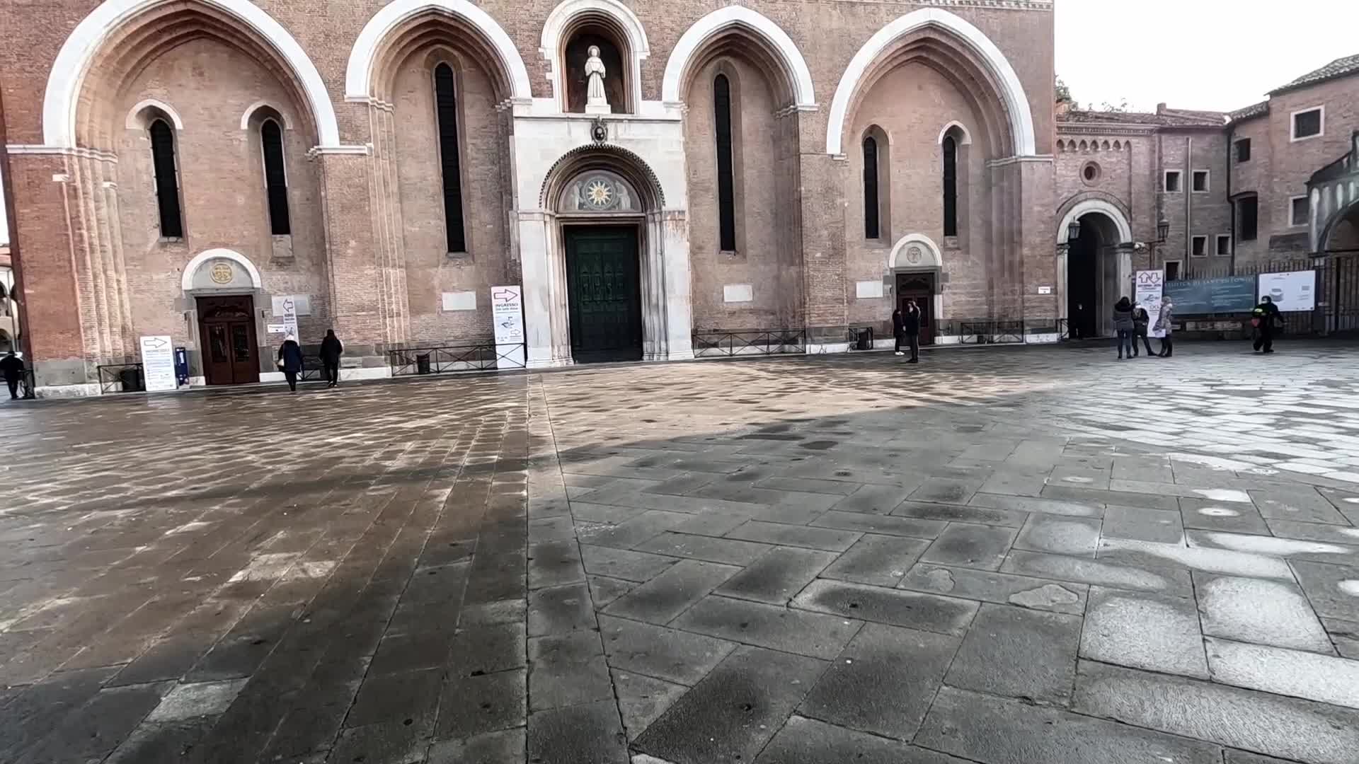 Religious function at the Basilica of Sant'Antonio amid the COVID-19 pandemic