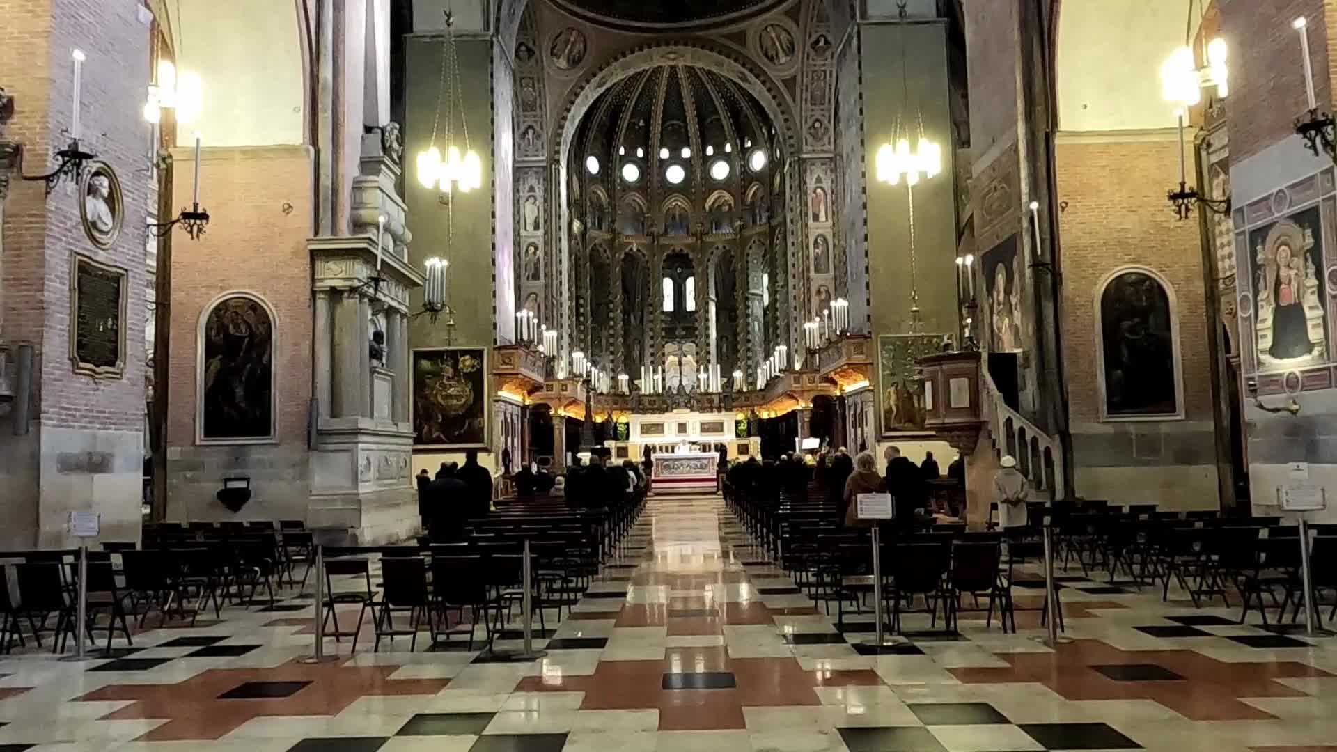 Religious function at the Basilica of Sant'Antonio amid the COVID-19 pandemic