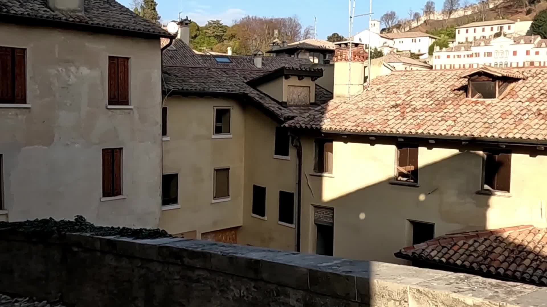 Views from above of the city of Asolo, also known as "The Pearl of the Province of Treviso"