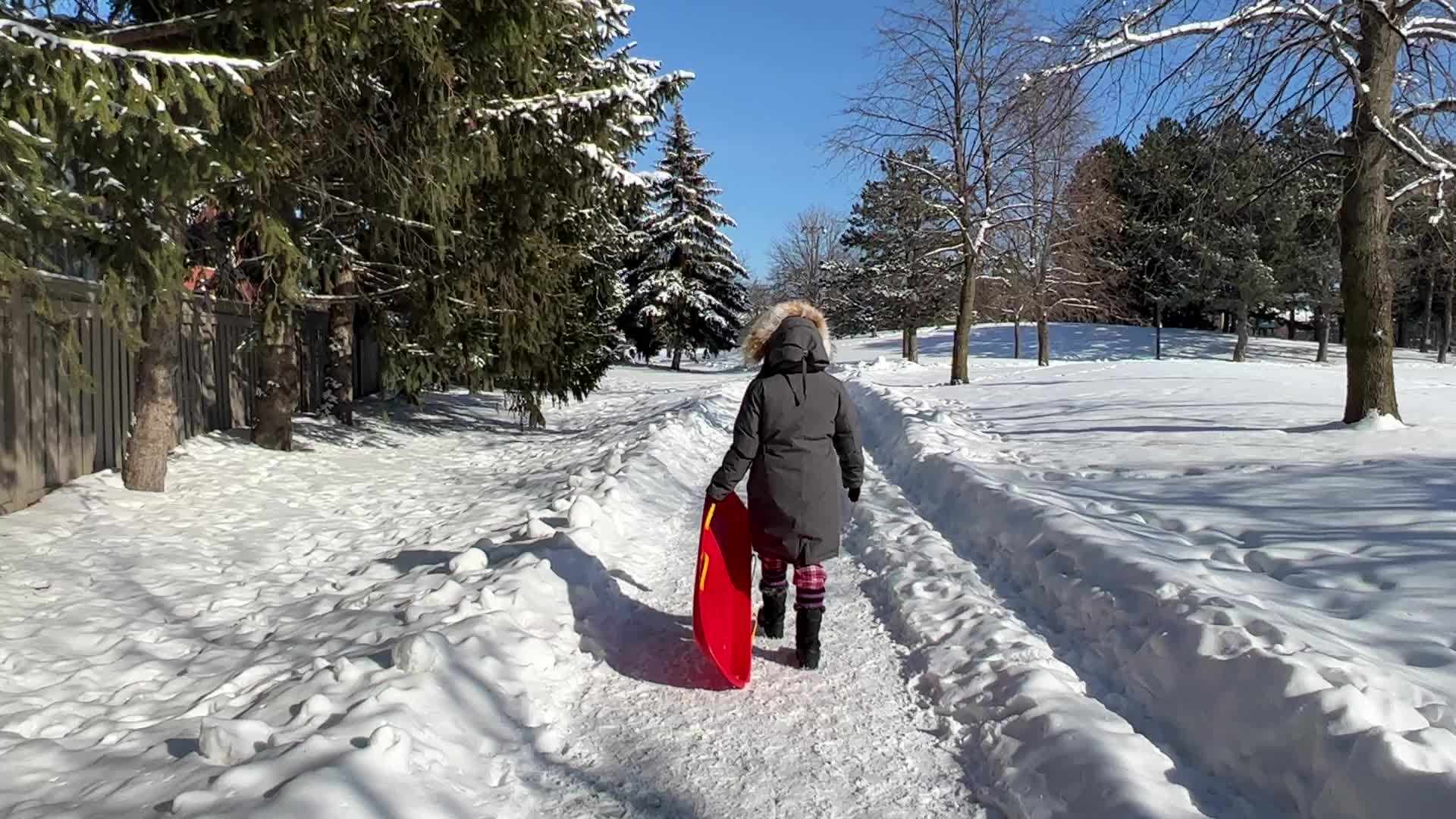 Daily life during winter in Toronto