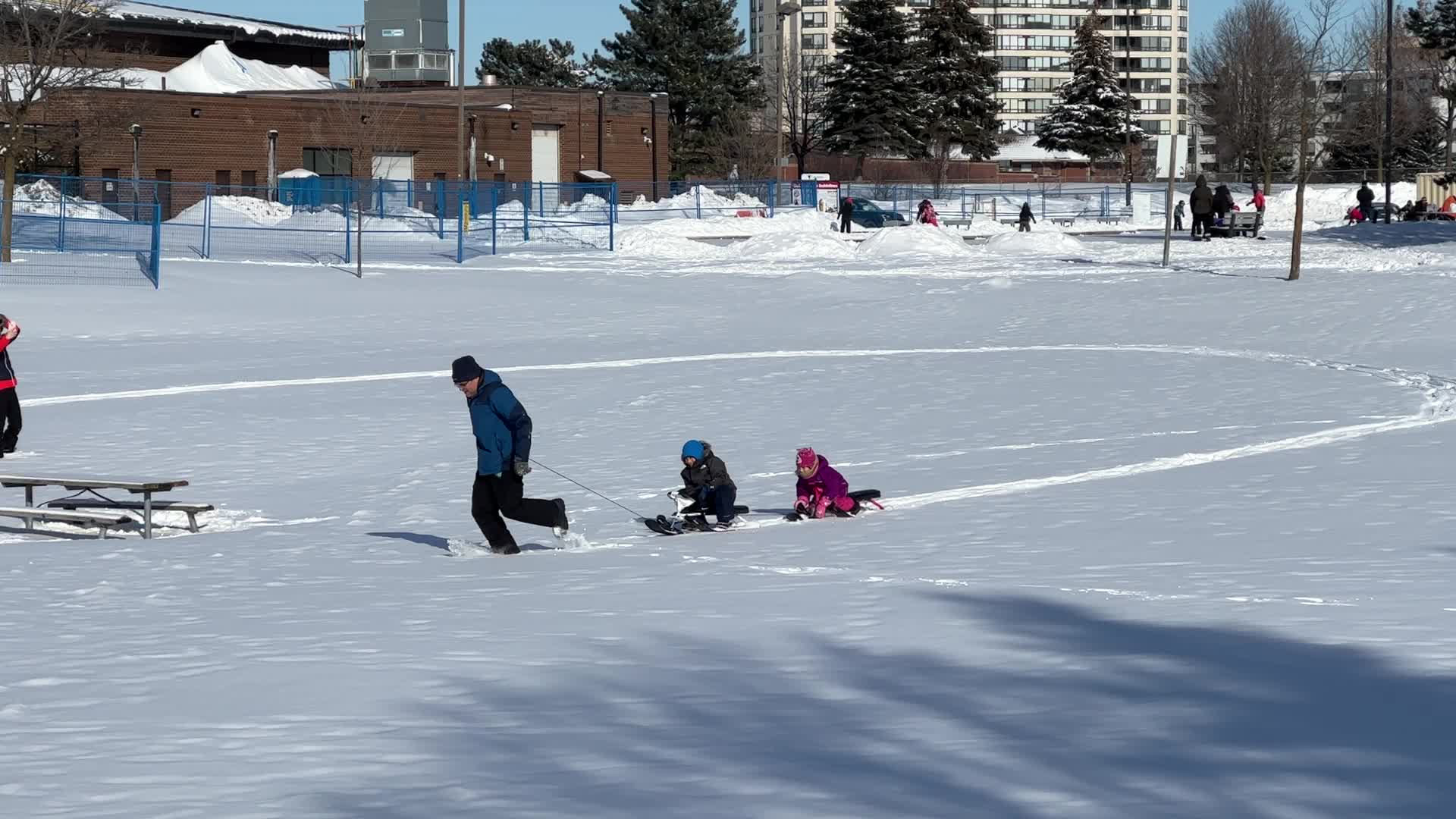 Daily life during winter in Toronto