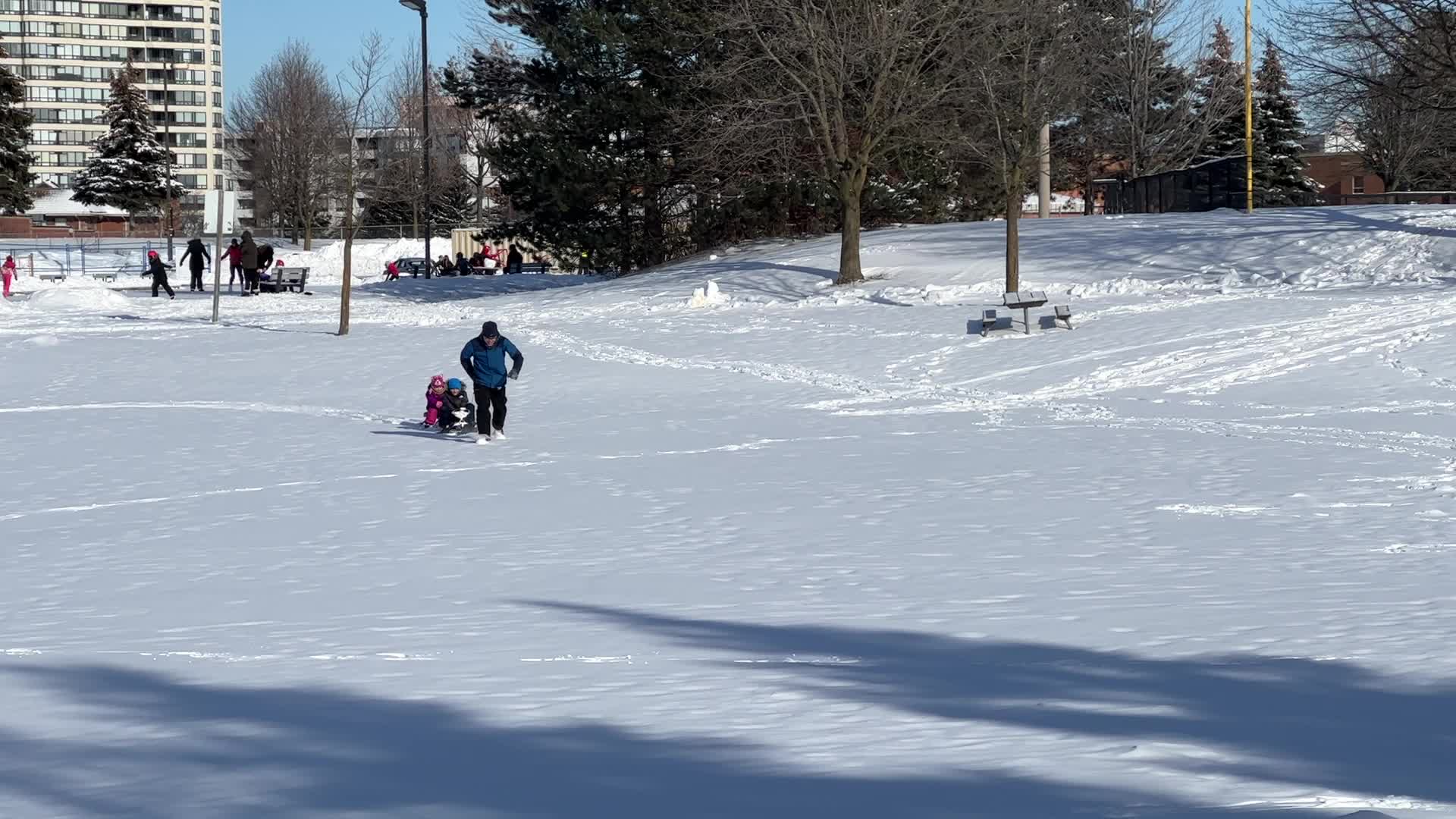 Daily life during winter in Toronto