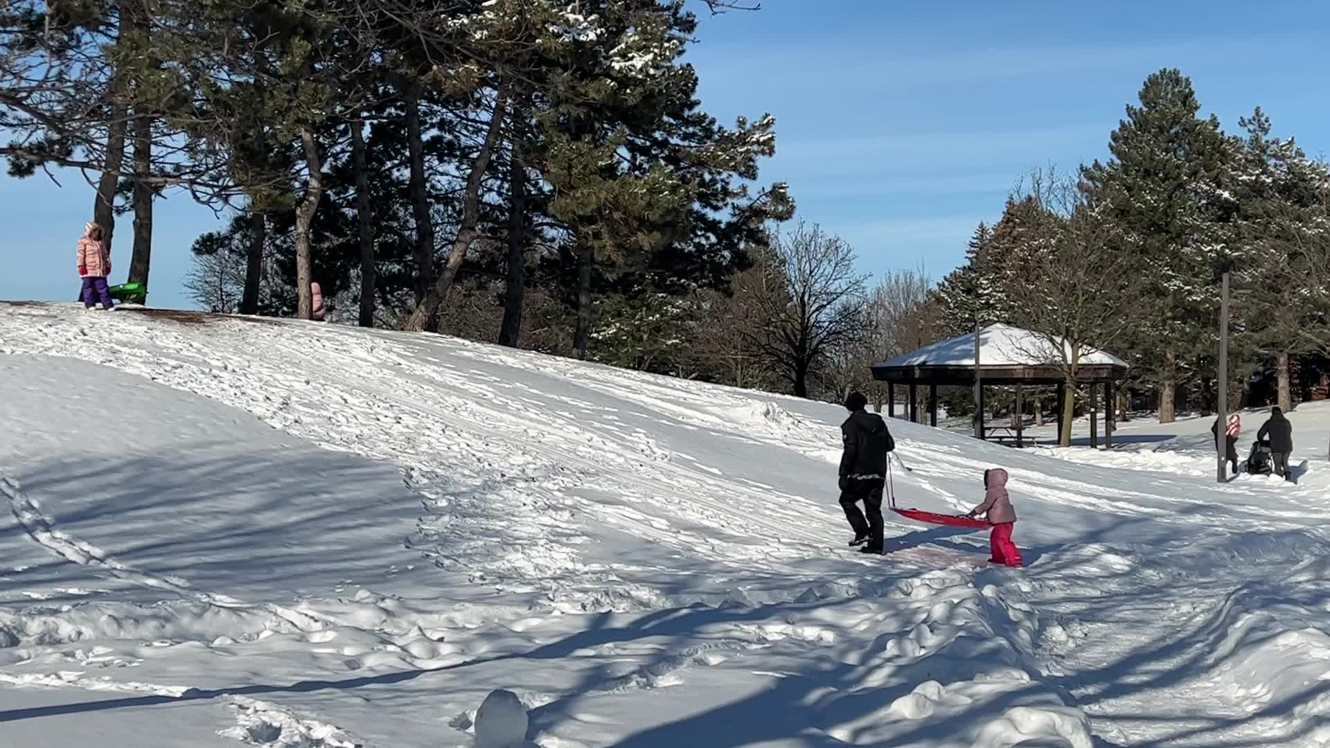 Daily life during winter in Toronto