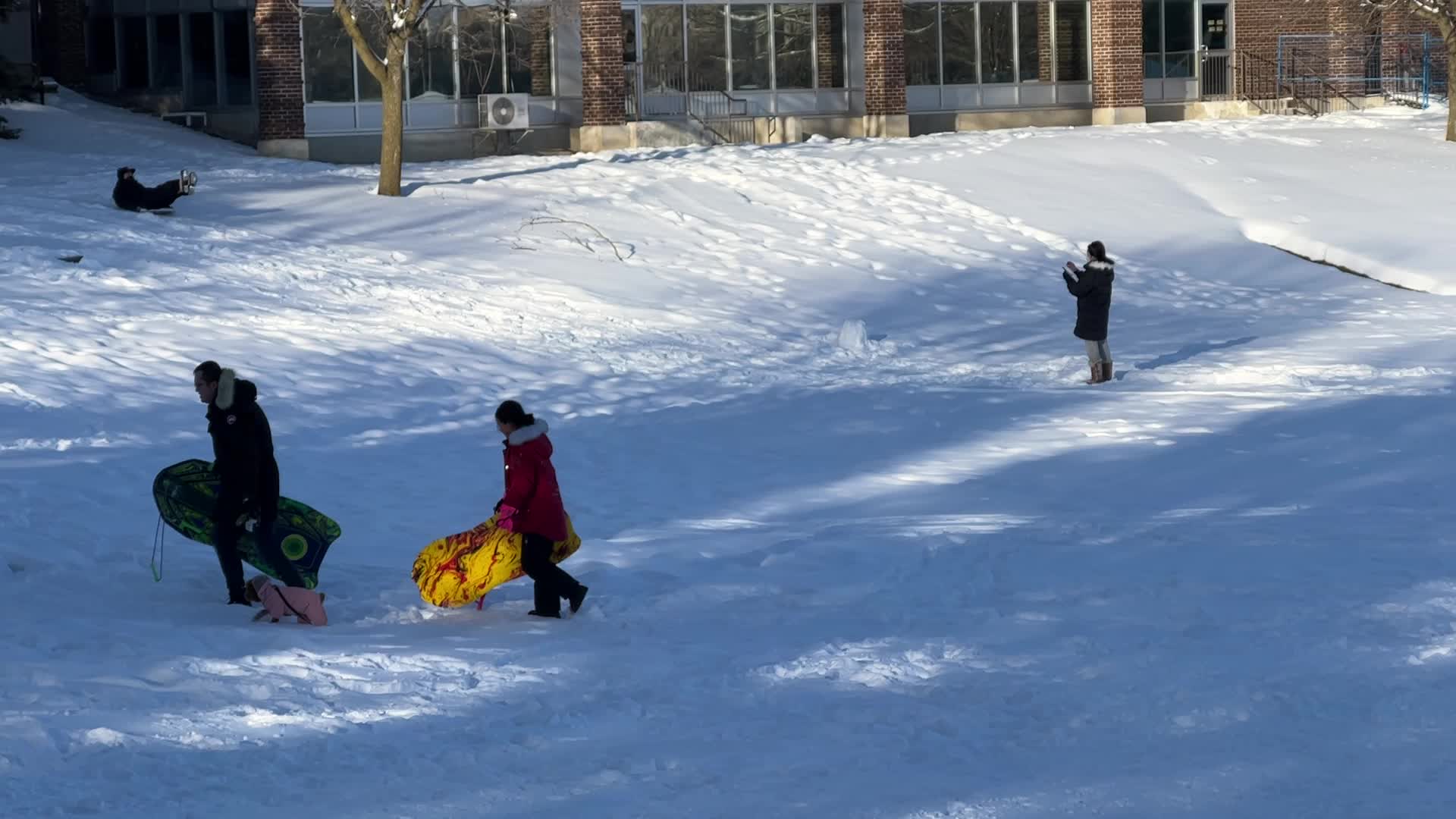 Daily life during winter in Toronto
