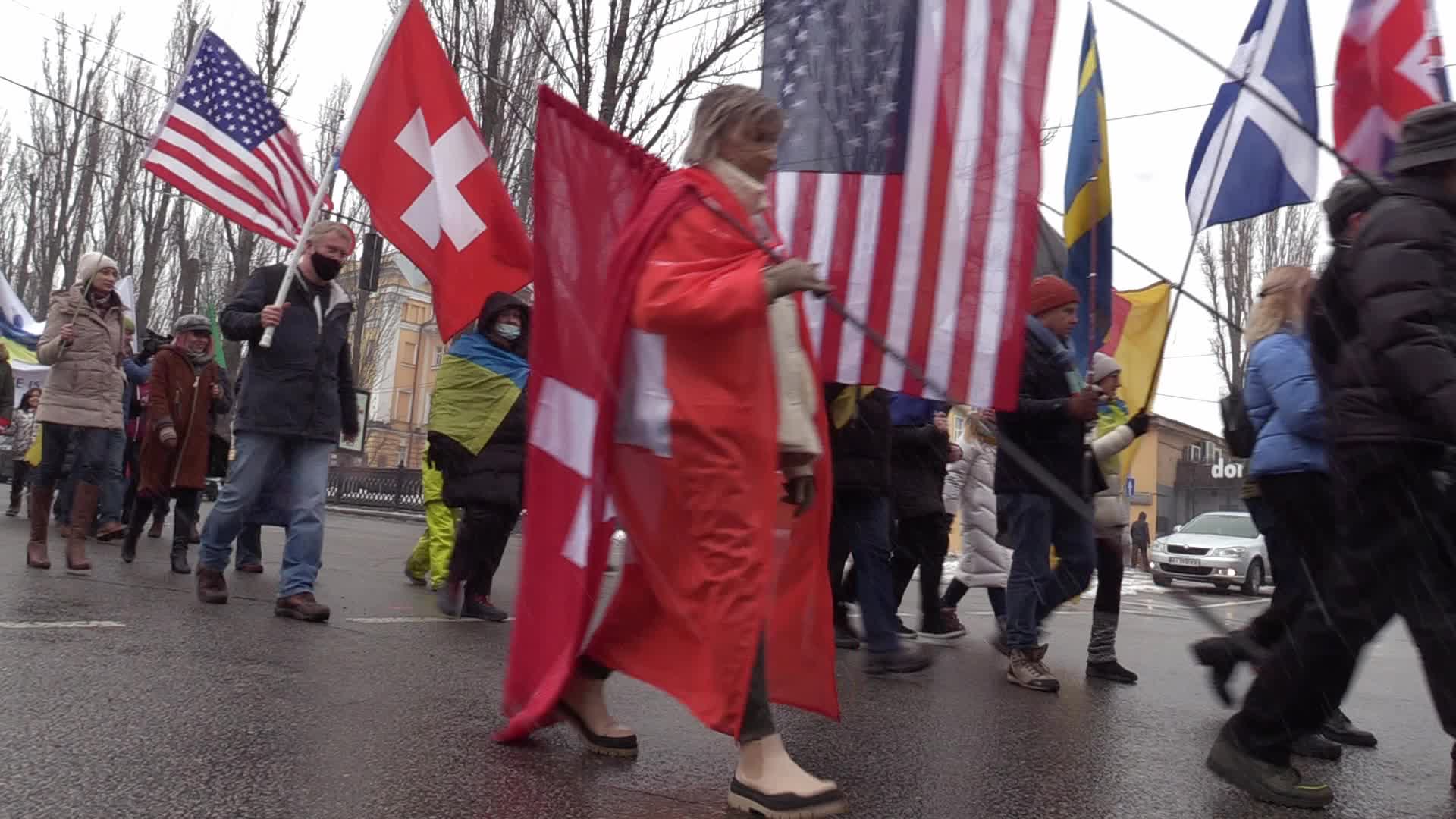 The International Unity March for Ukraine in Ukrainian capital Kyiv