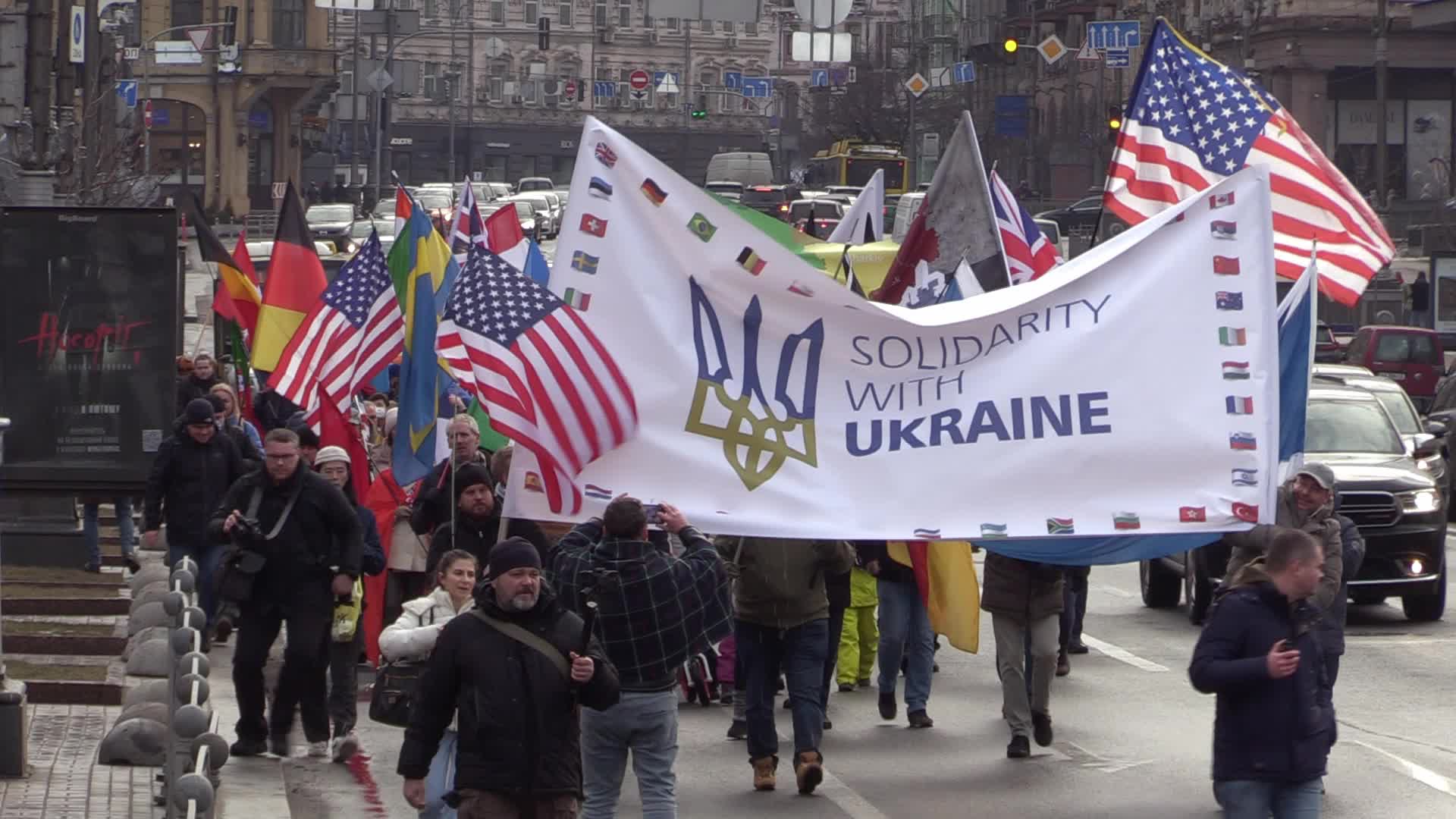 The International Unity March for Ukraine in Ukrainian capital Kyiv