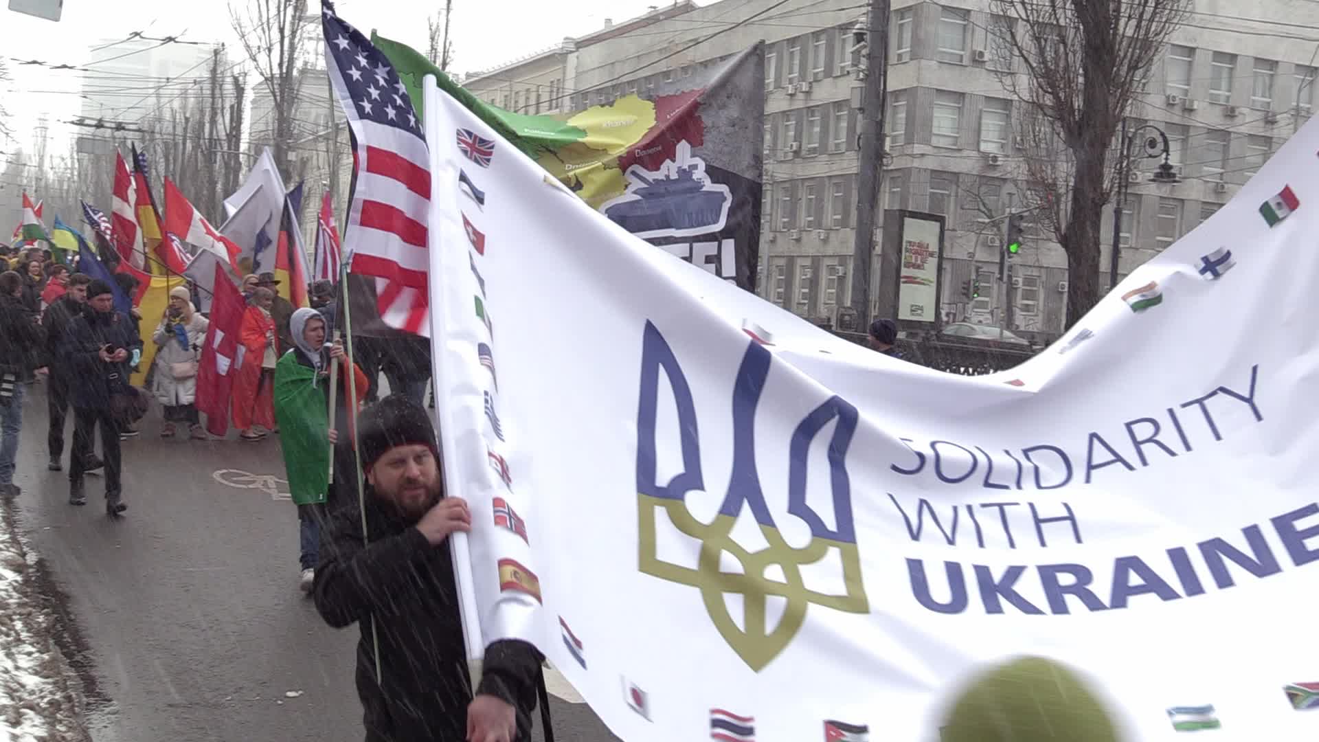 The International Unity March for Ukraine in Ukrainian capital Kyiv
