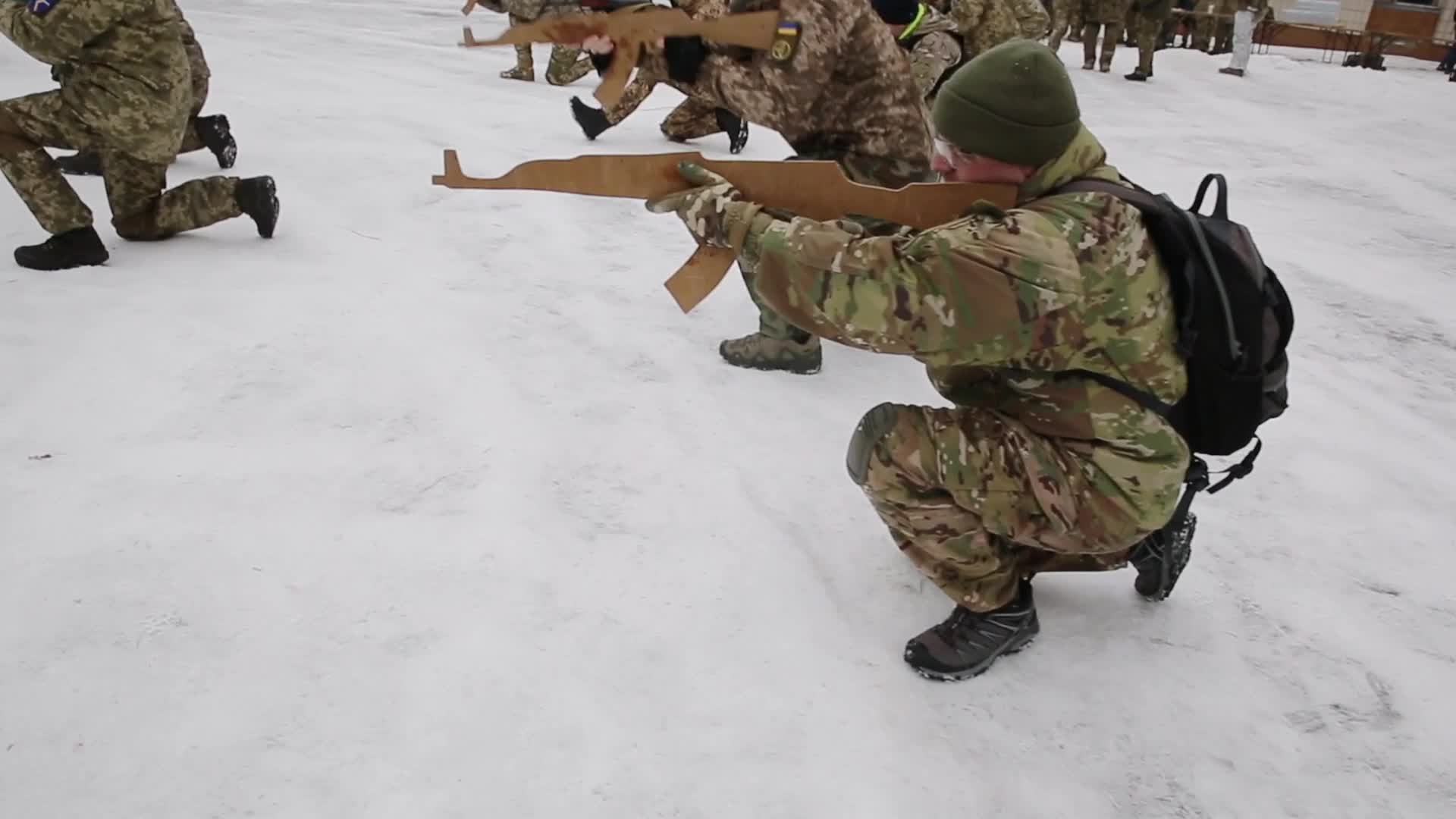 Territorial Defence Forces train civilian recruits in Kiev