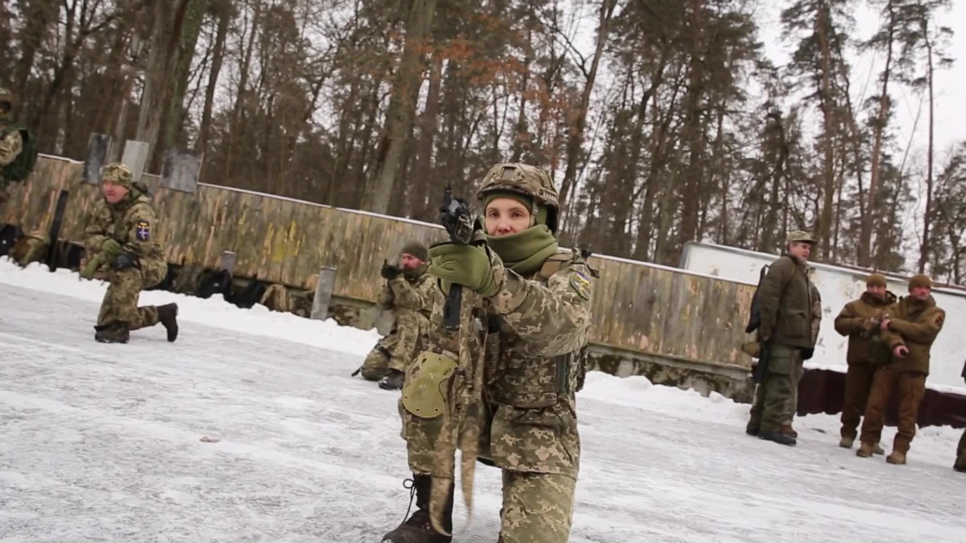Territorial Defence Forces train civilian recruits in Kiev
