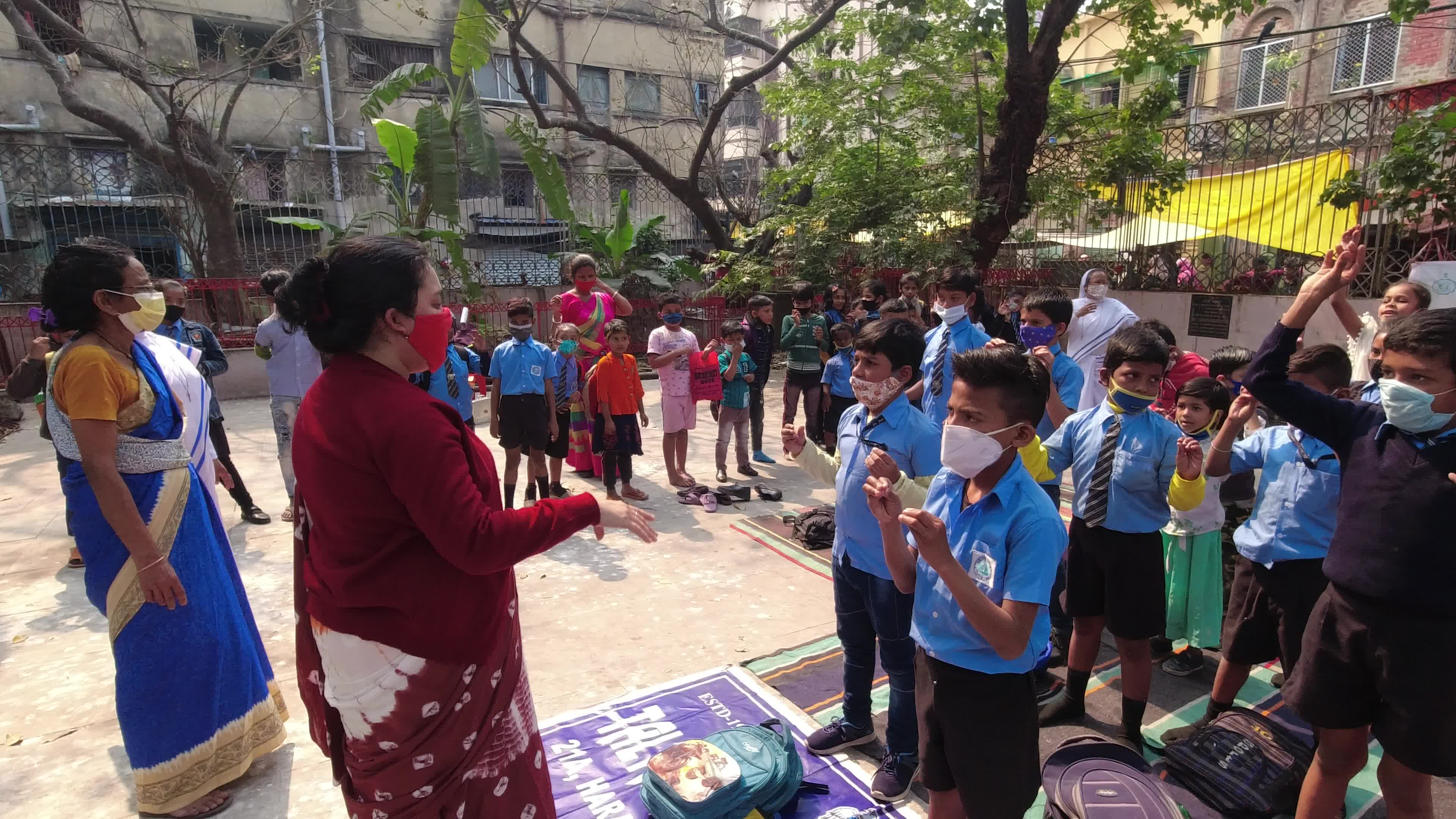 Primary Schools reopen in Kolkata .